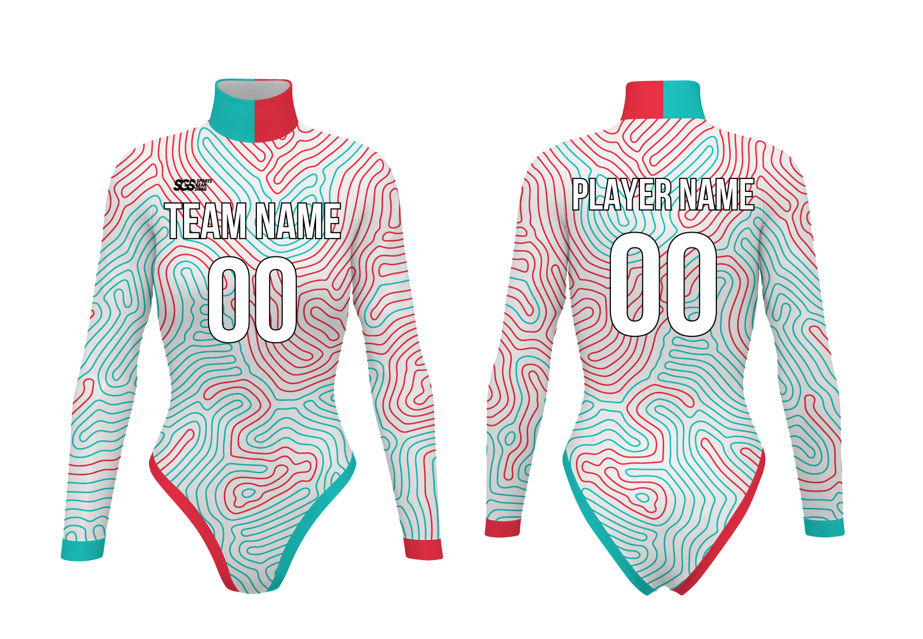 Custom cheerleading bodysuit adult youth twisted trails - Cheerleading-bodysuits