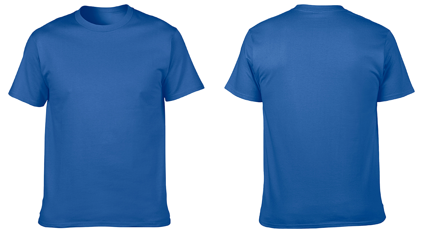 Custom cotton short sleeve shirts adult youth unisex royal blue - Cotton-shirt