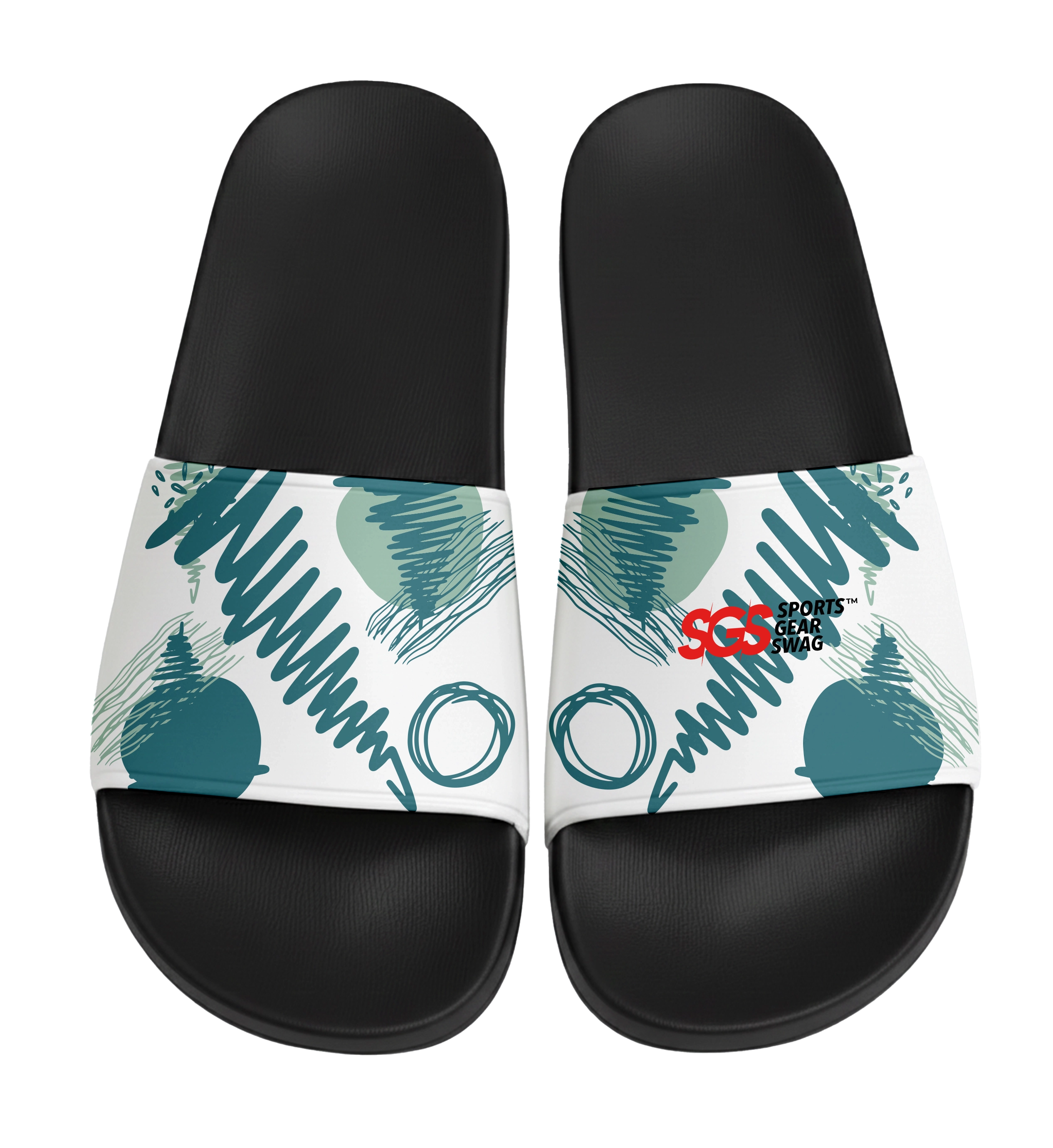 Custom slides black unisex graffiti - Slides