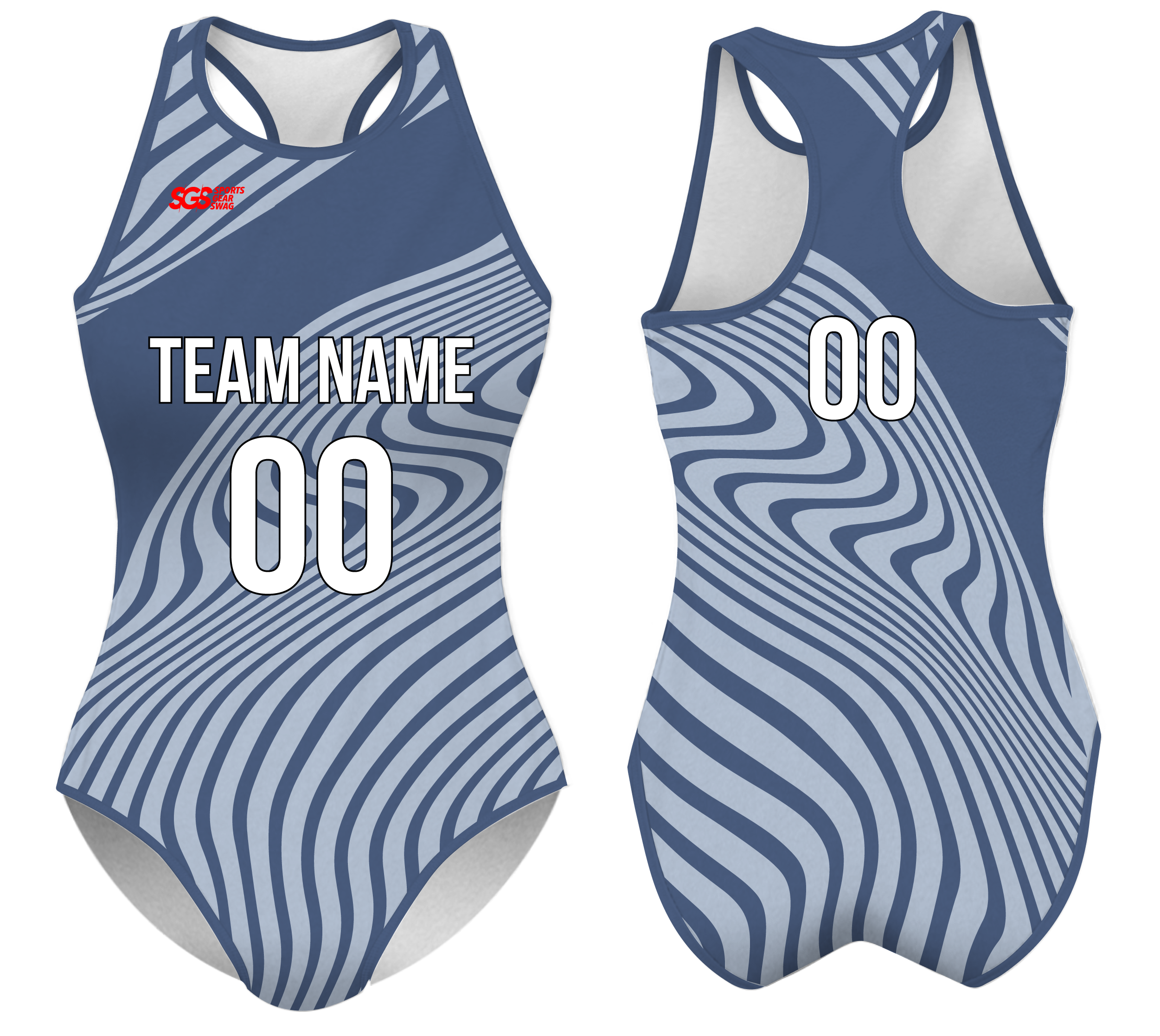 Custom water women speed suit curved stripes - Women-water-speed-suits