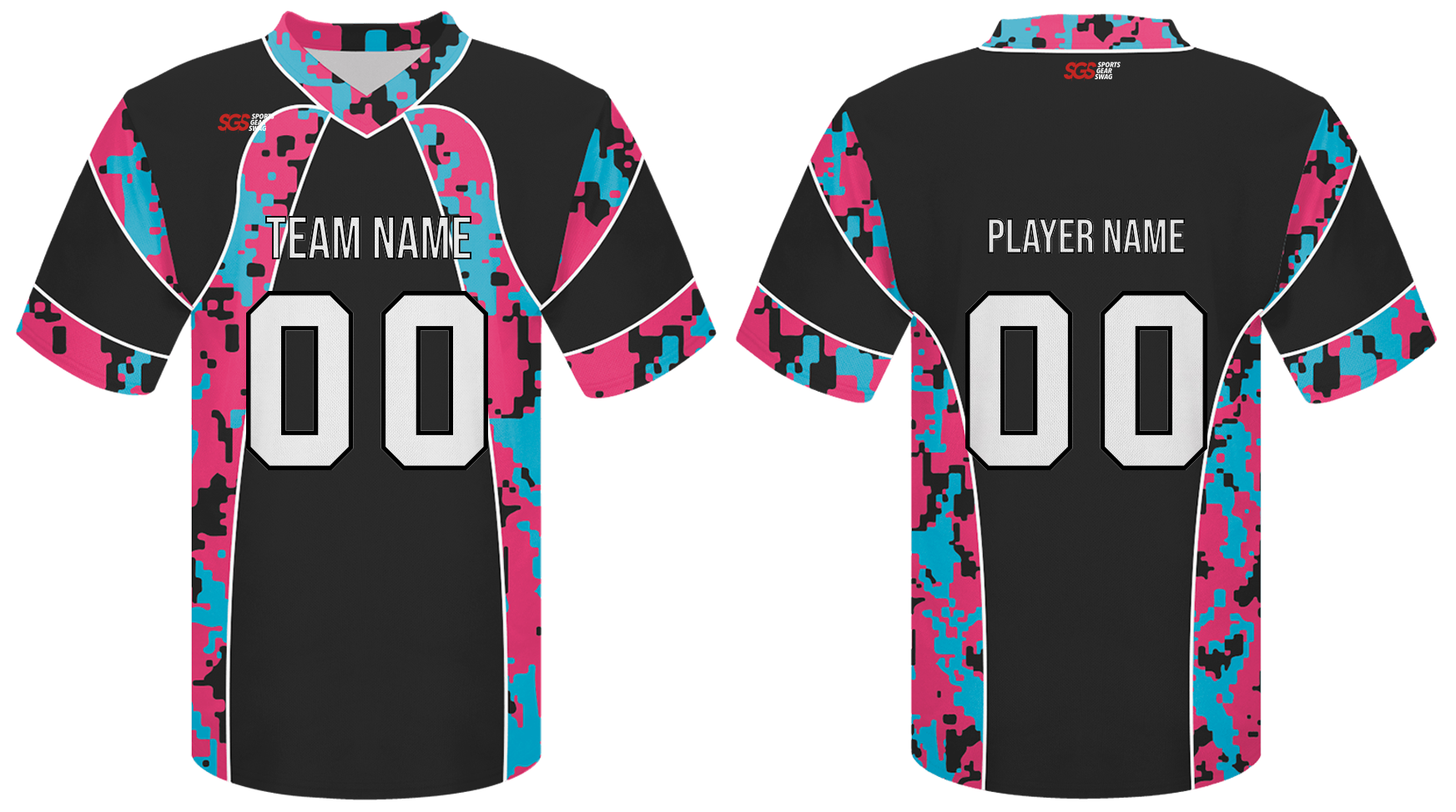 Custom gratifying camo adult youth unisex football jersey - Jersey