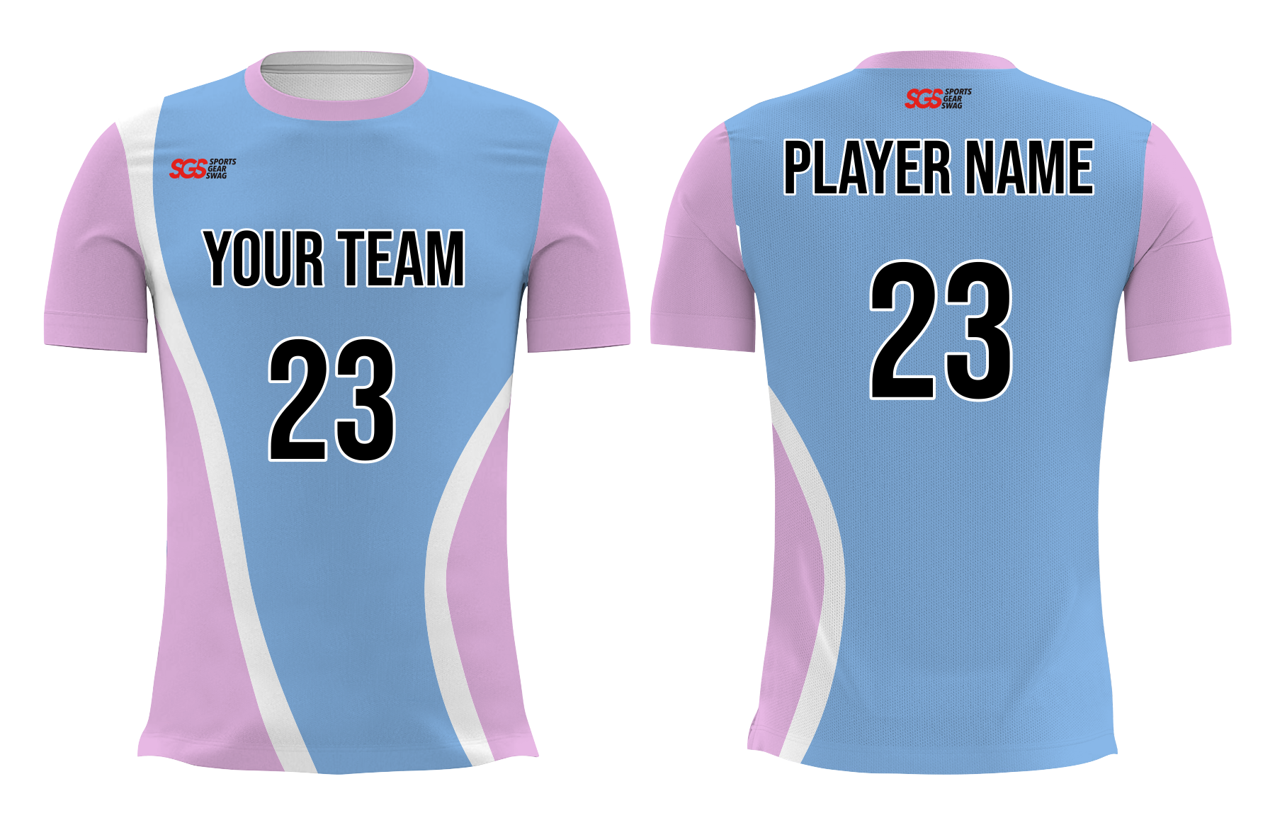 Custom sky blue solids adult youth volleyball unisex jersey - Jersey