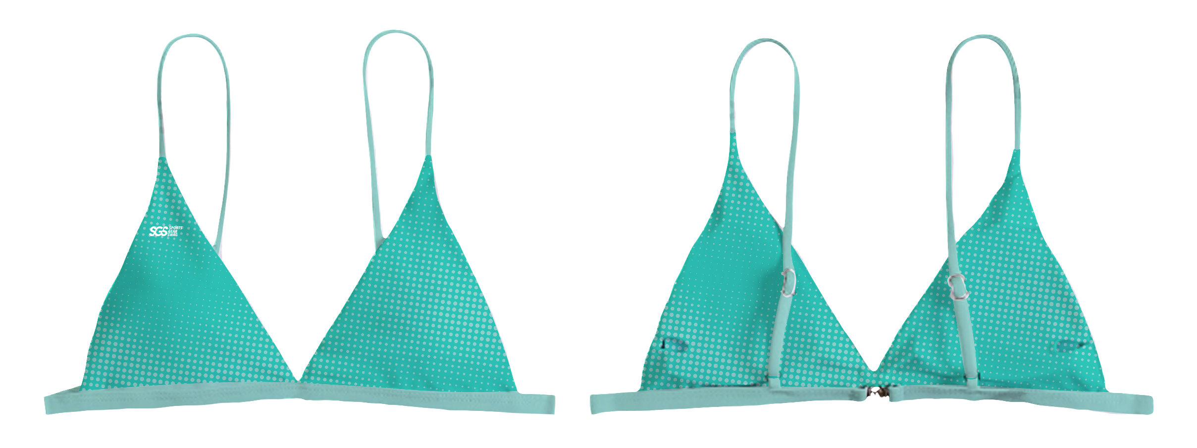 Custom two-piece bikini medium cut sassy aqua - Swimming-tops