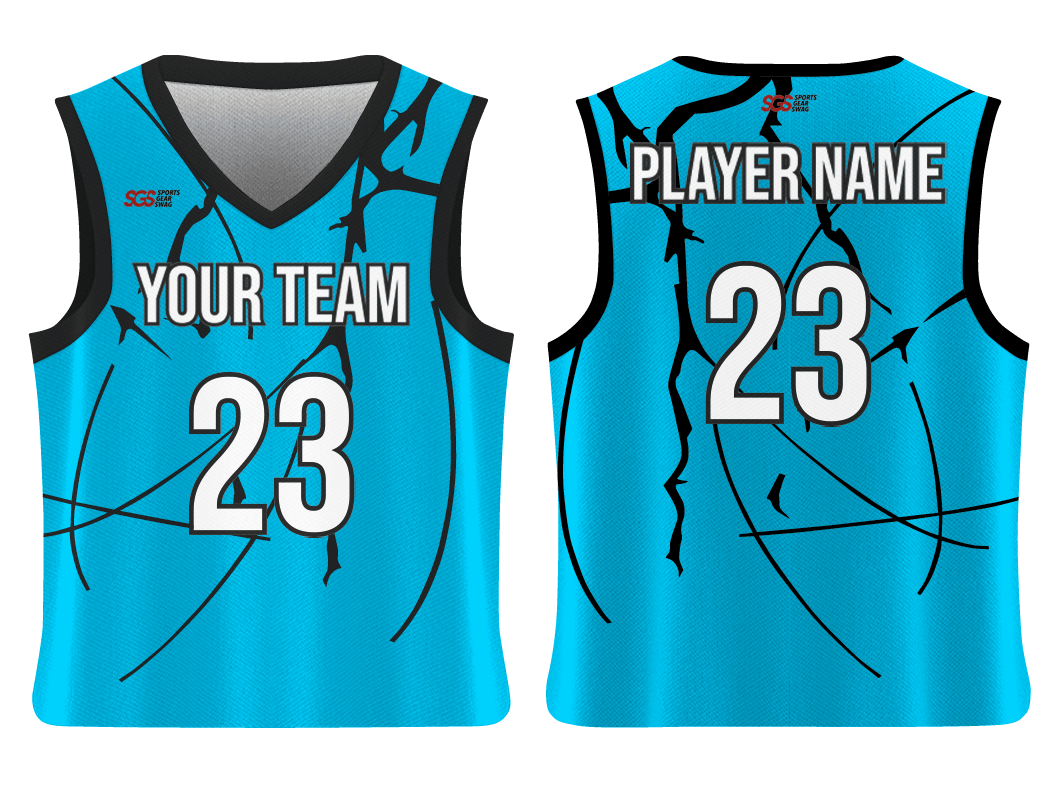 Custom streaks abstract adult youth unisex basketball jersey - reversible uniform - Jersey