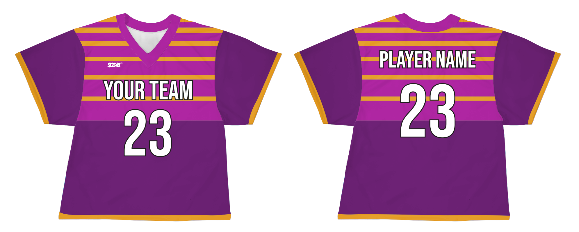Custom parallel stripes adult youth unisex lacrosse jerseys - reversible uniform - Jersey