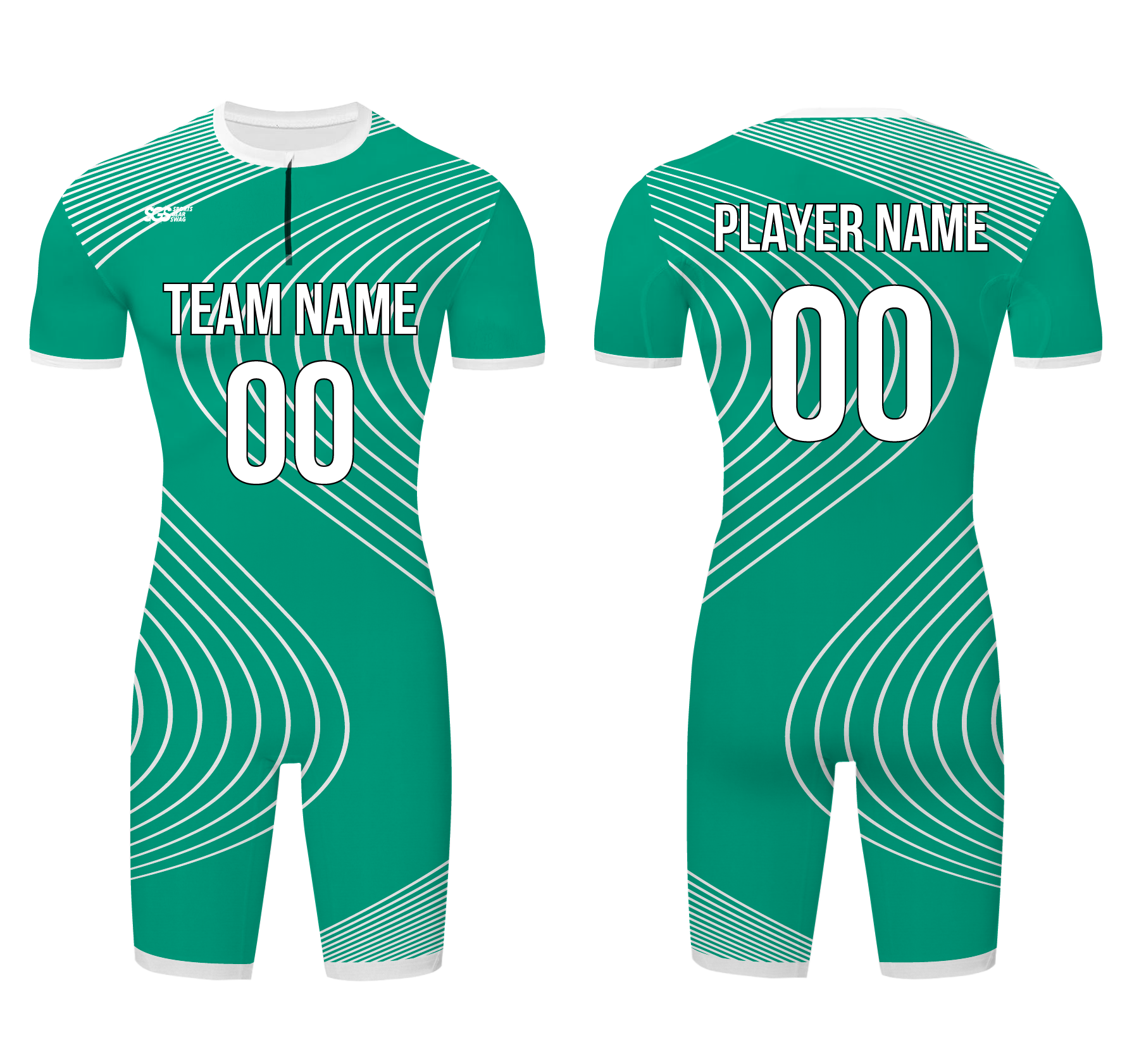 Custom water men speed suit green flash - Men-water-speed-suits