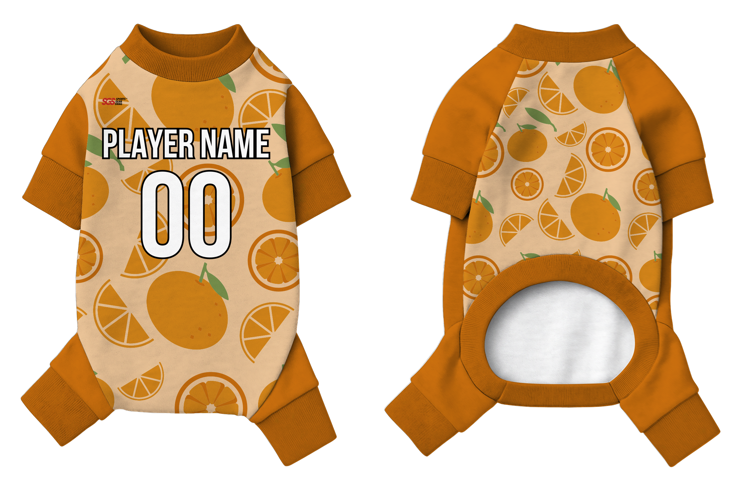 Custom pet pajama orange design - Pets-pajama