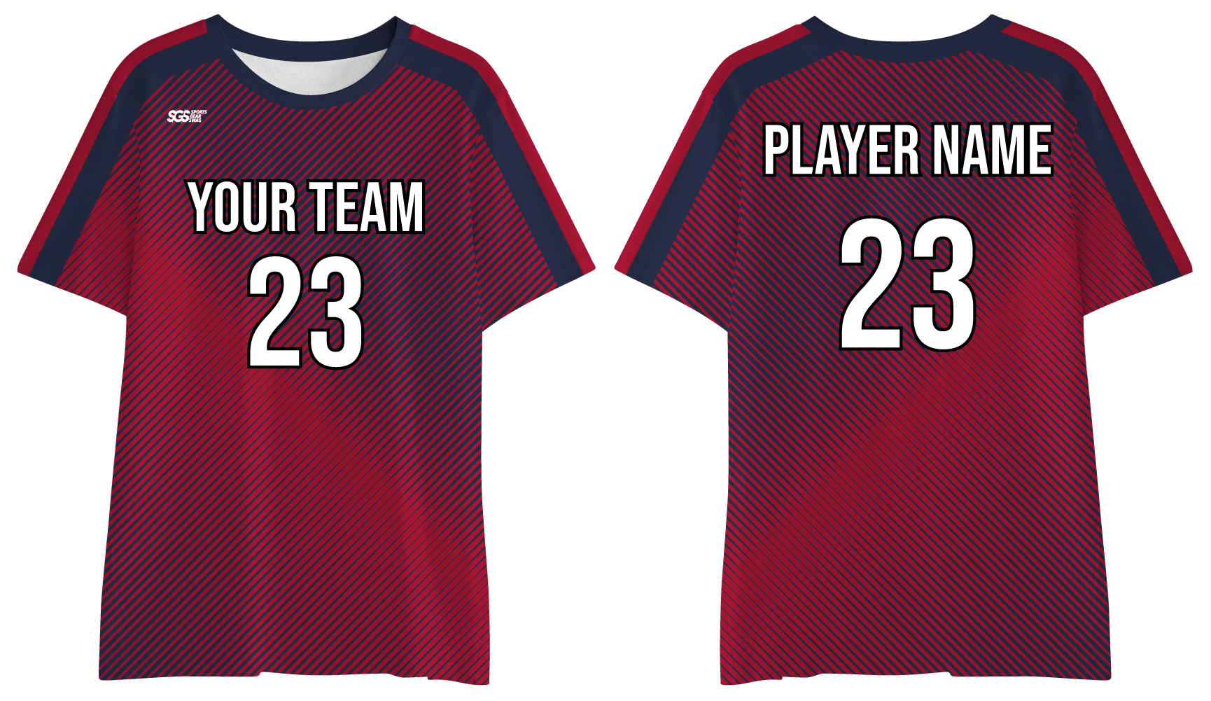 Custom esports shirt adult youth unisex red black fusion - Esports-jerseys