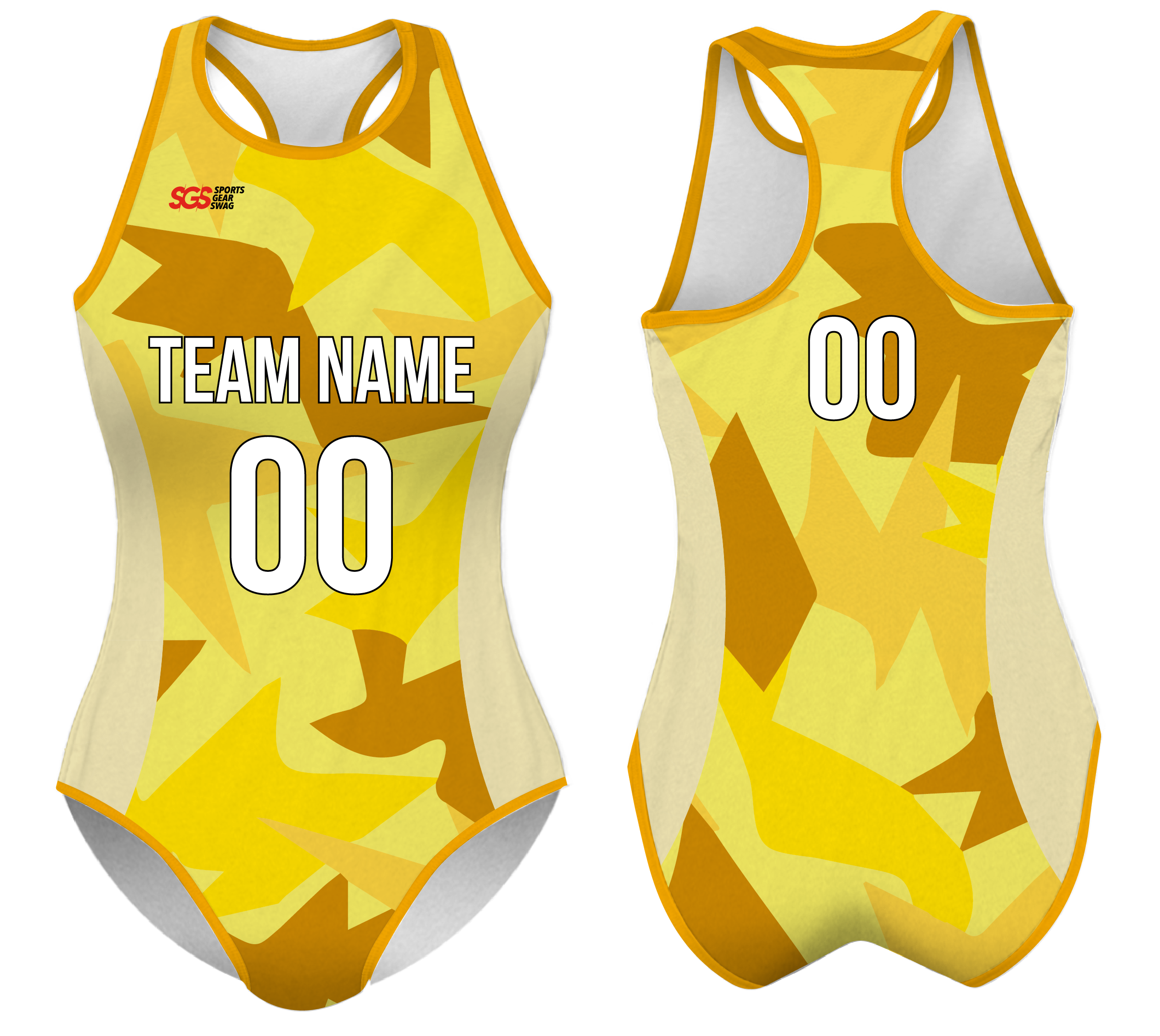 Custom water women speed suit golden splash - Women-water-speed-suits