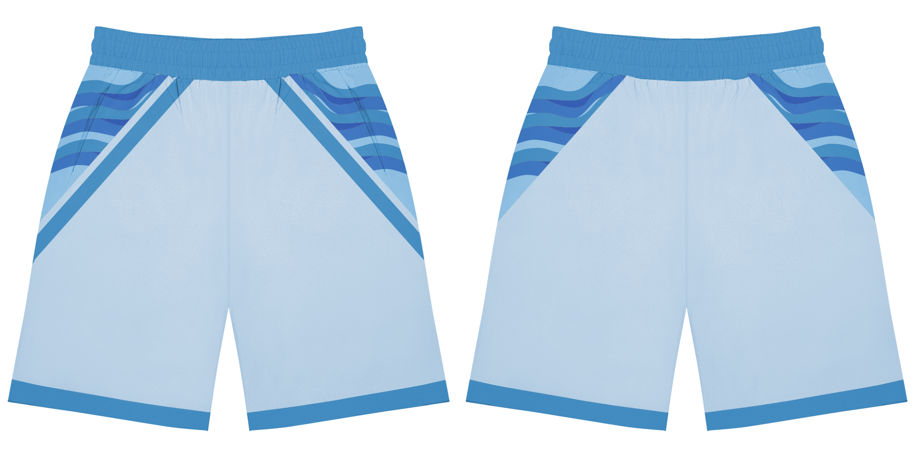 Custom water waves adult youth unisex shorts - Short