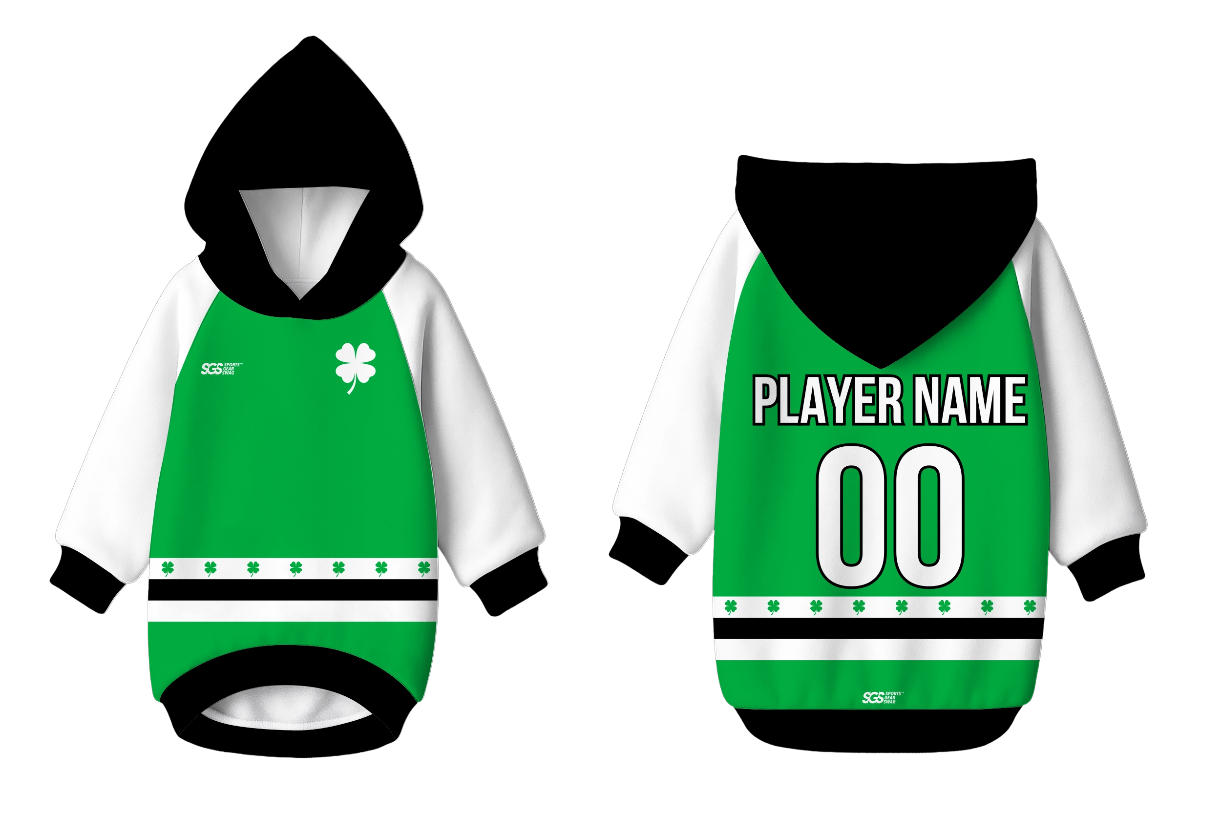 Custom pet holiday hoodie green grind - Pets-hoodie