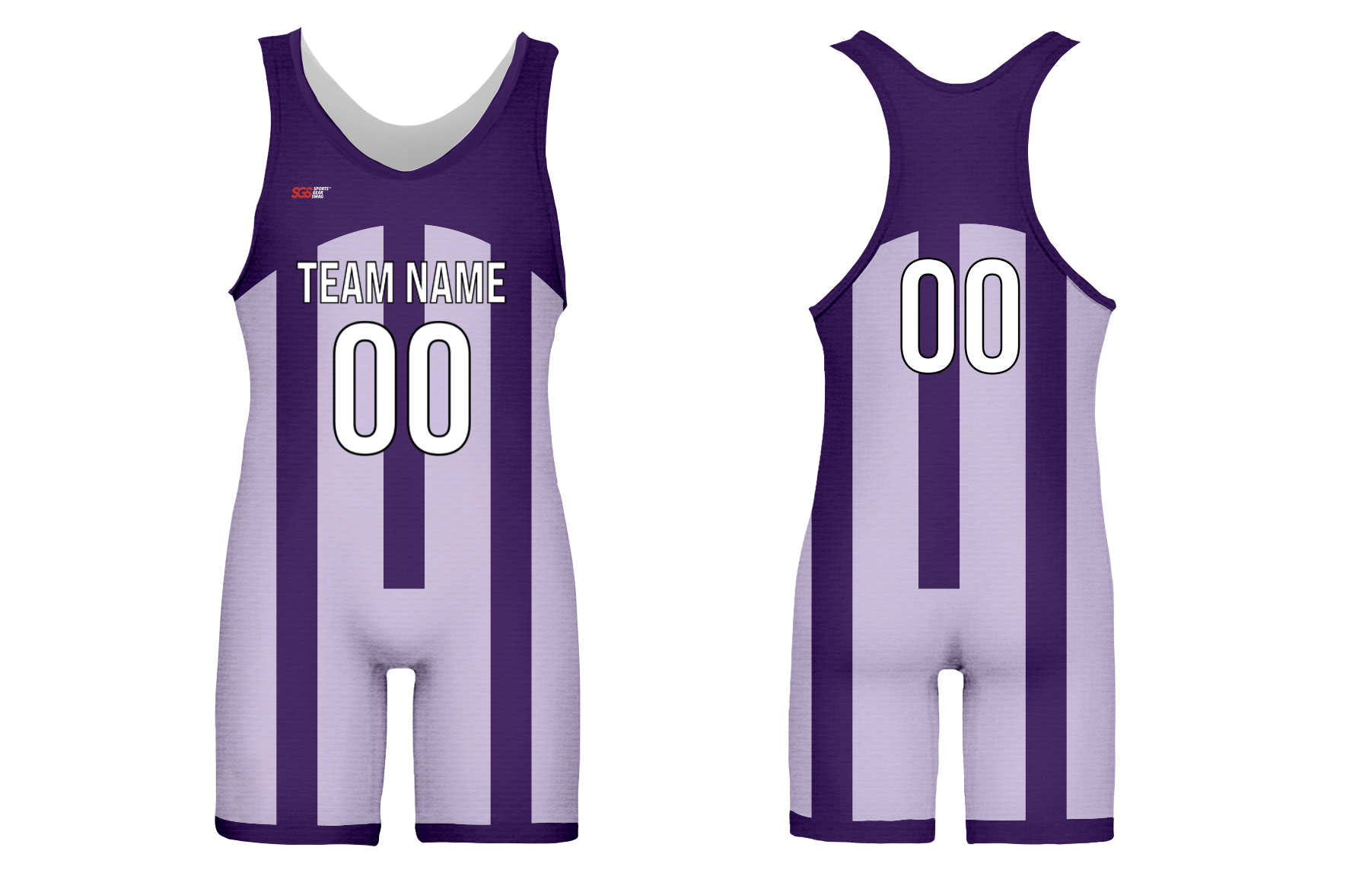 Custom purple pulse stripes adult youth unisex powerlifting singlets - Powerlifting-singlets