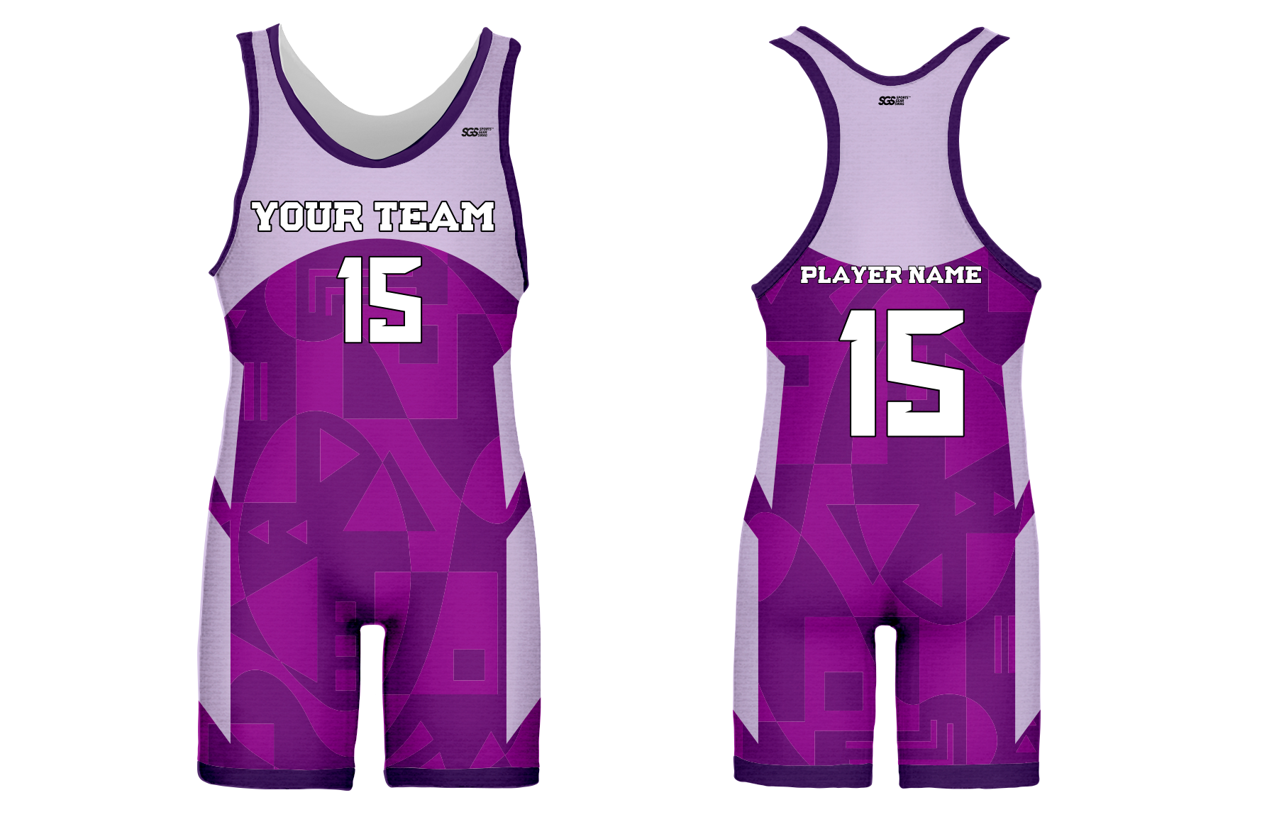 Custom abstract shapes adult youth unisex powerlifting singlets - Powerlifting-singlets