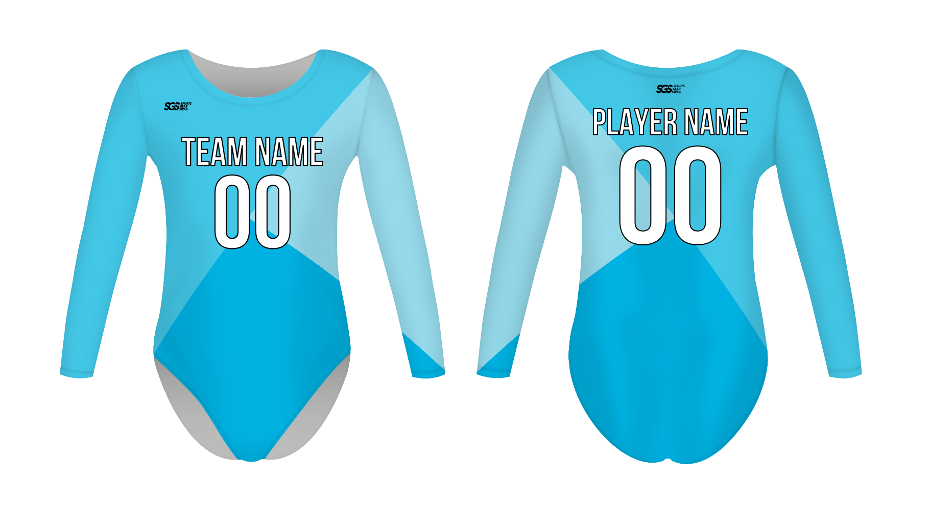 Custom women long sleeve one piece dance uniform serene spin - Dance-jerseys
