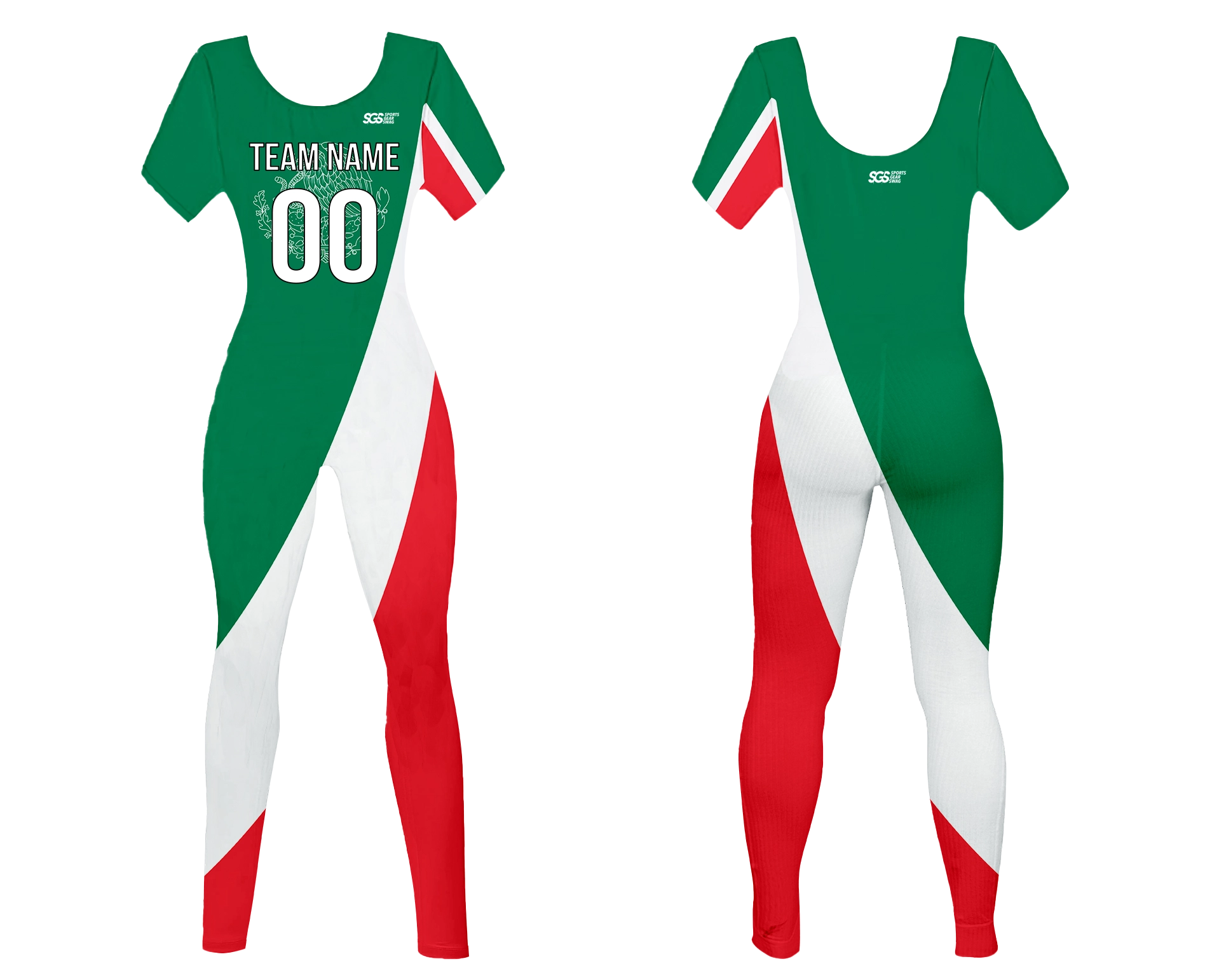 Custom women short sleeve dance bodysuit fiesta viva - Dance-bodysuits