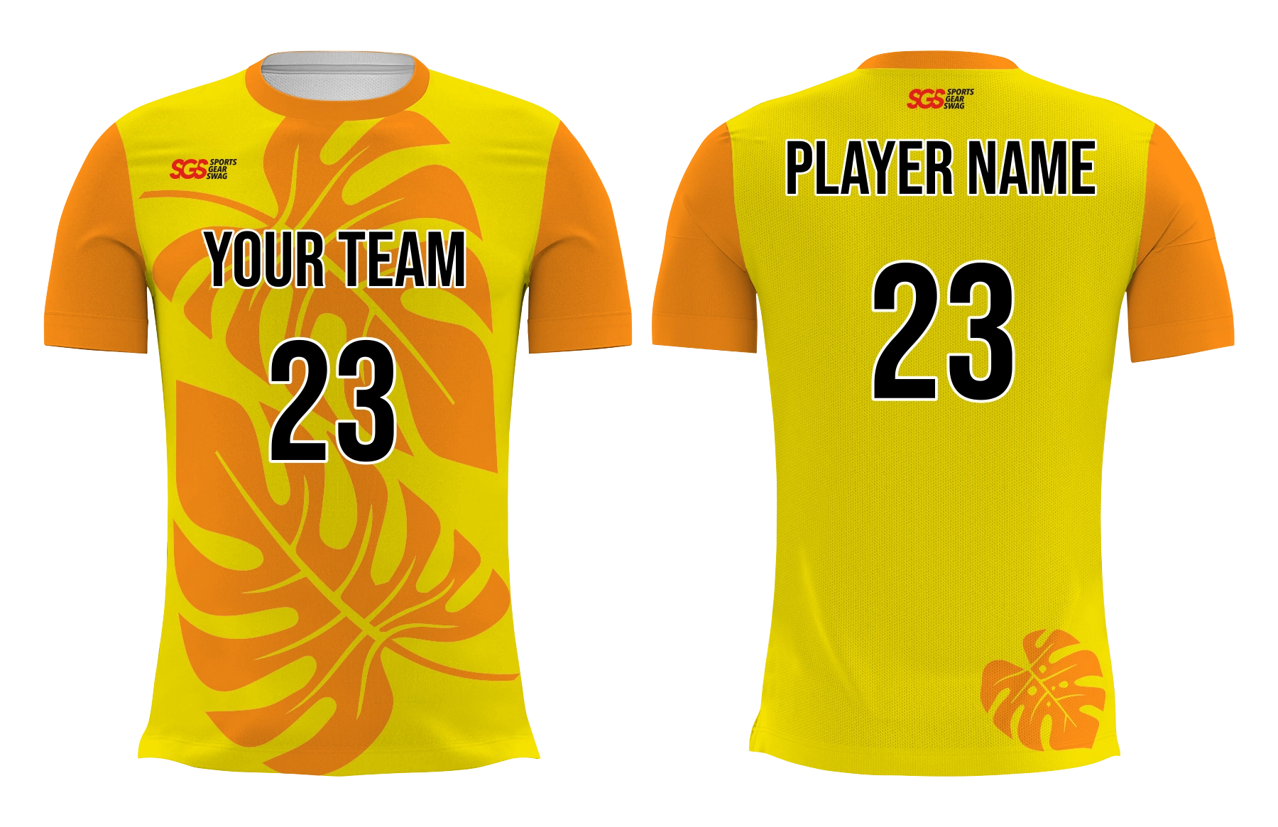 Custom big front leaves adult youth volleyball jersey - Jersey