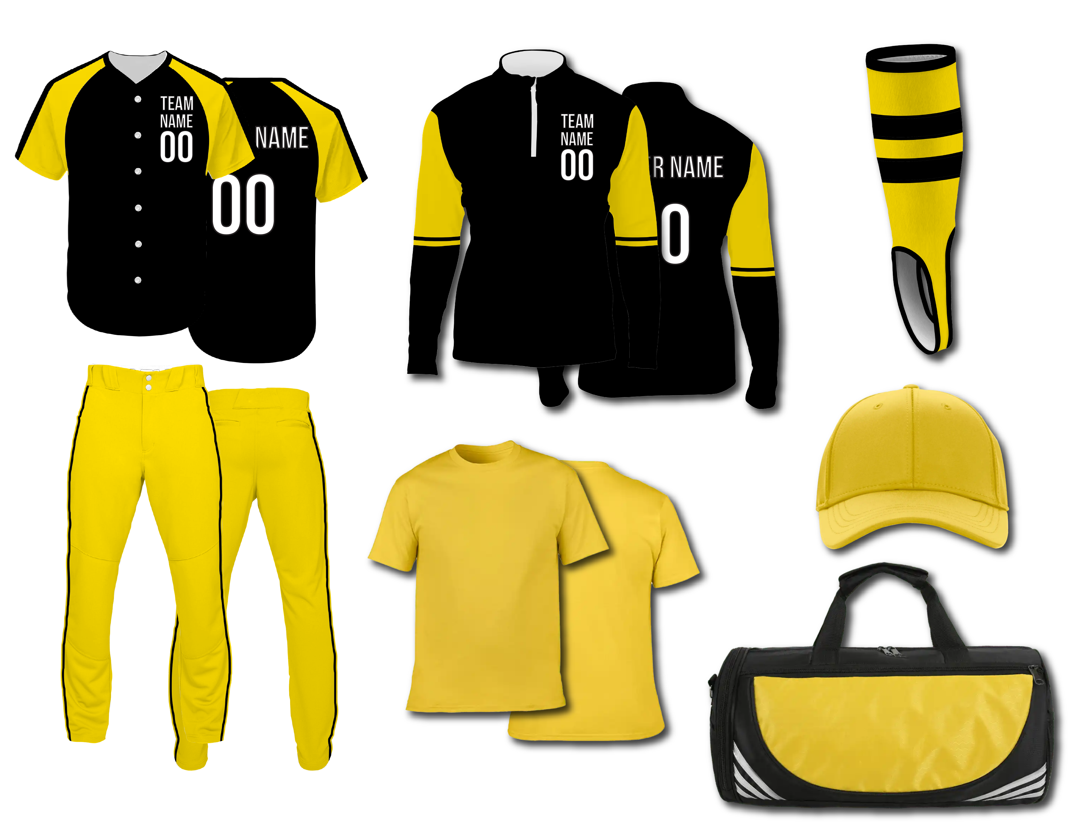 Custom full button black adult youth unisex baseball jersey - Jersey