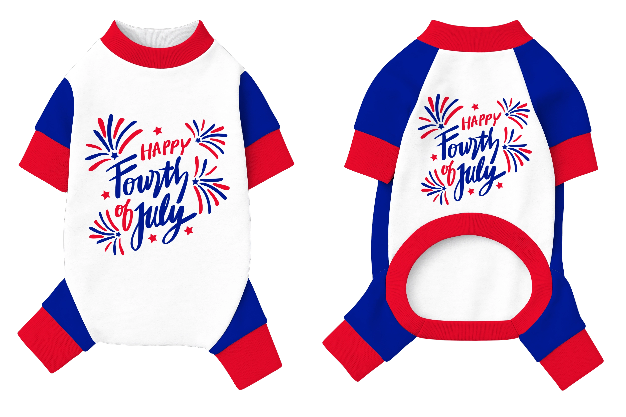 Custom pet holiday pajama firework fun - Pets-pajama