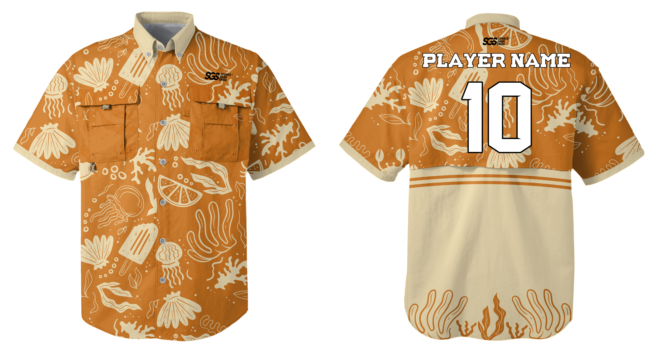 Custom fishing shirt adult youth unisex coral cove - Jersey