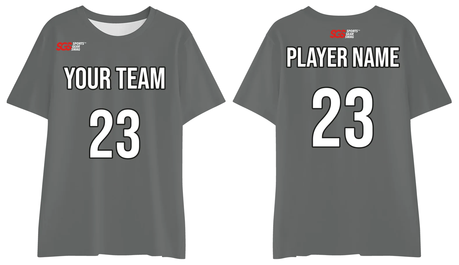 Custom slate gray adult youth unisex comfort short-sleeve t shirt - Jersey