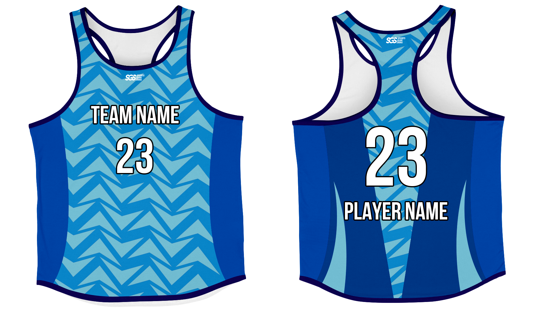 Custom blue elegant adult youth unisex track singlets - Track-singlets