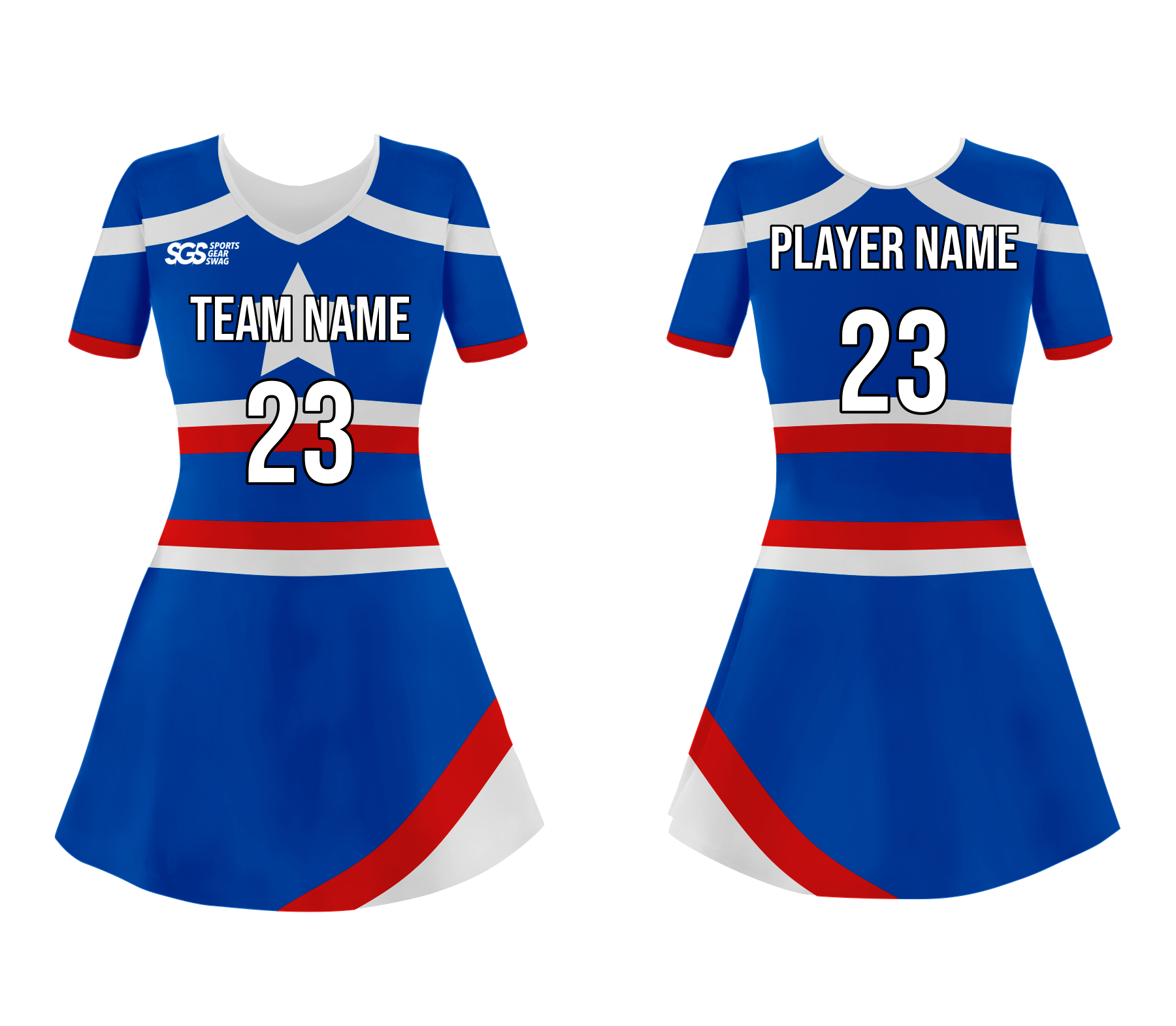 Custom big star adult youth unisex cheerleading dresses short sleeve jersey - Cheerleading-dress