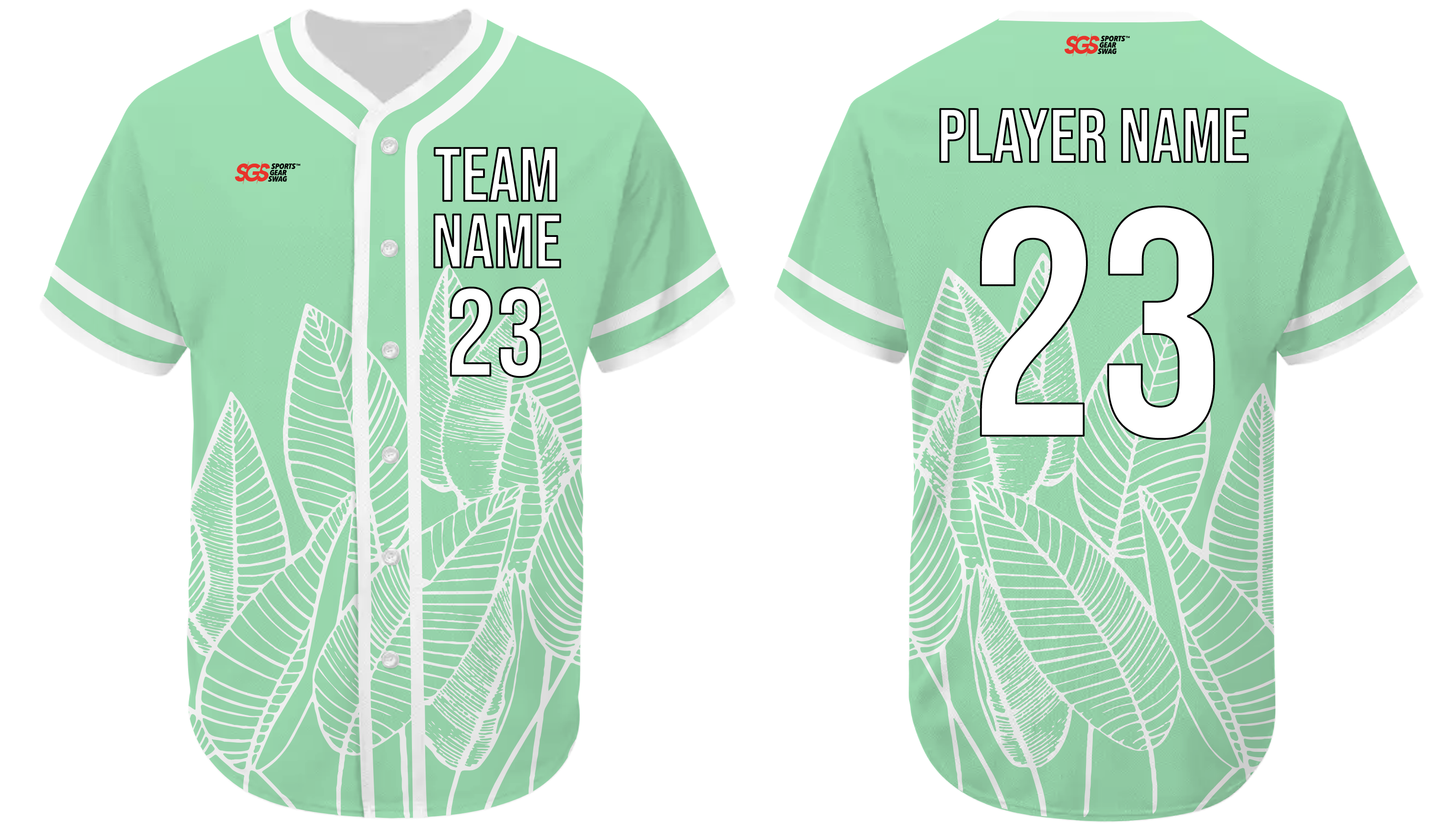 Custom plant leaves nature adult youth unisex softball jersey - Jersey