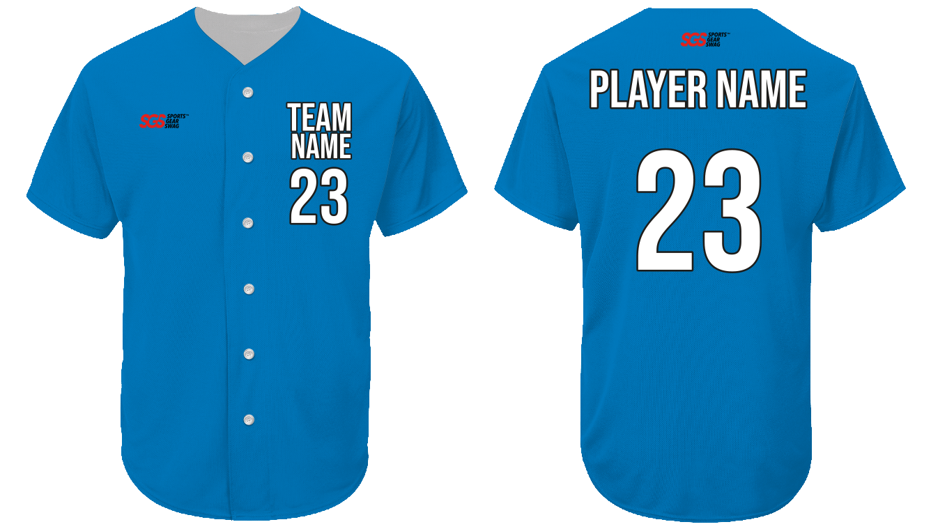 Custom athletic attire adult youth unisex full buttons baseball jersey - Jersey