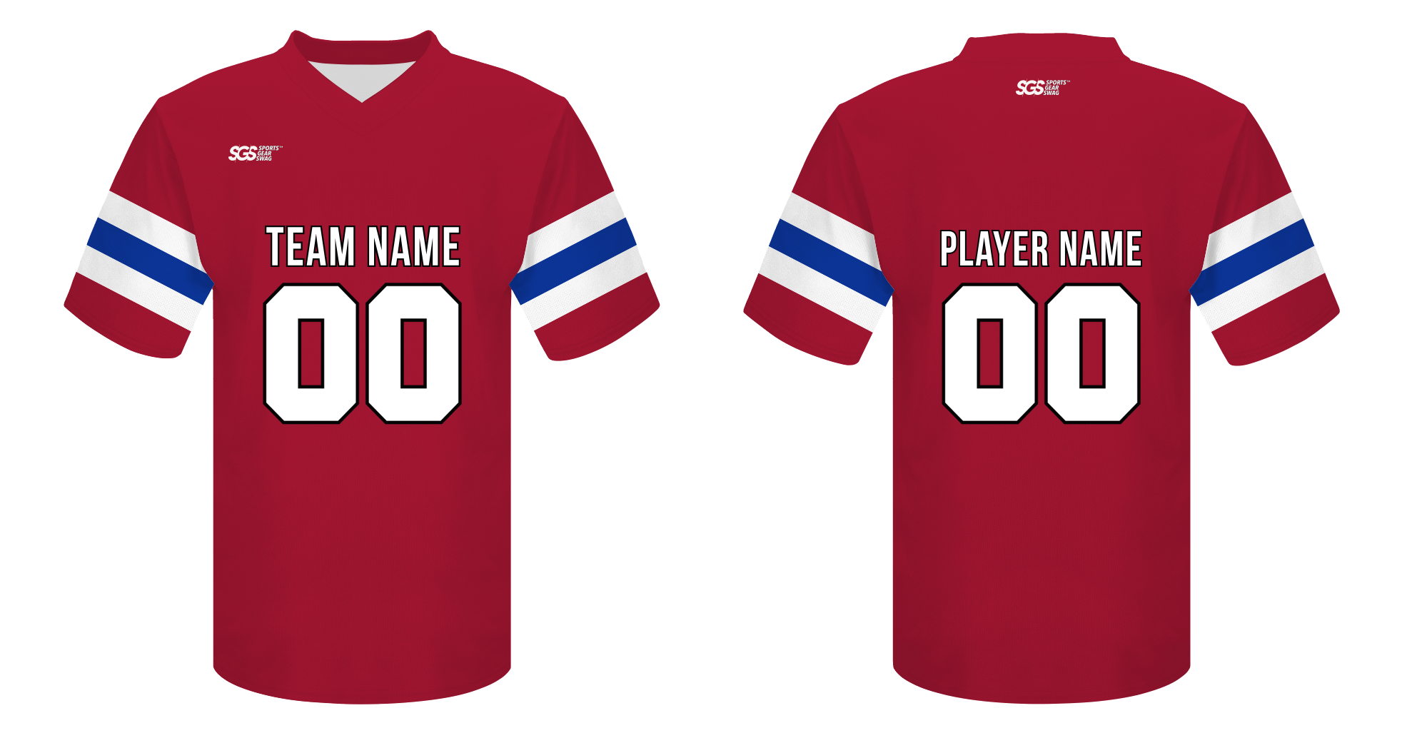 Custom football jersey adult youth unisex crimson - Jersey