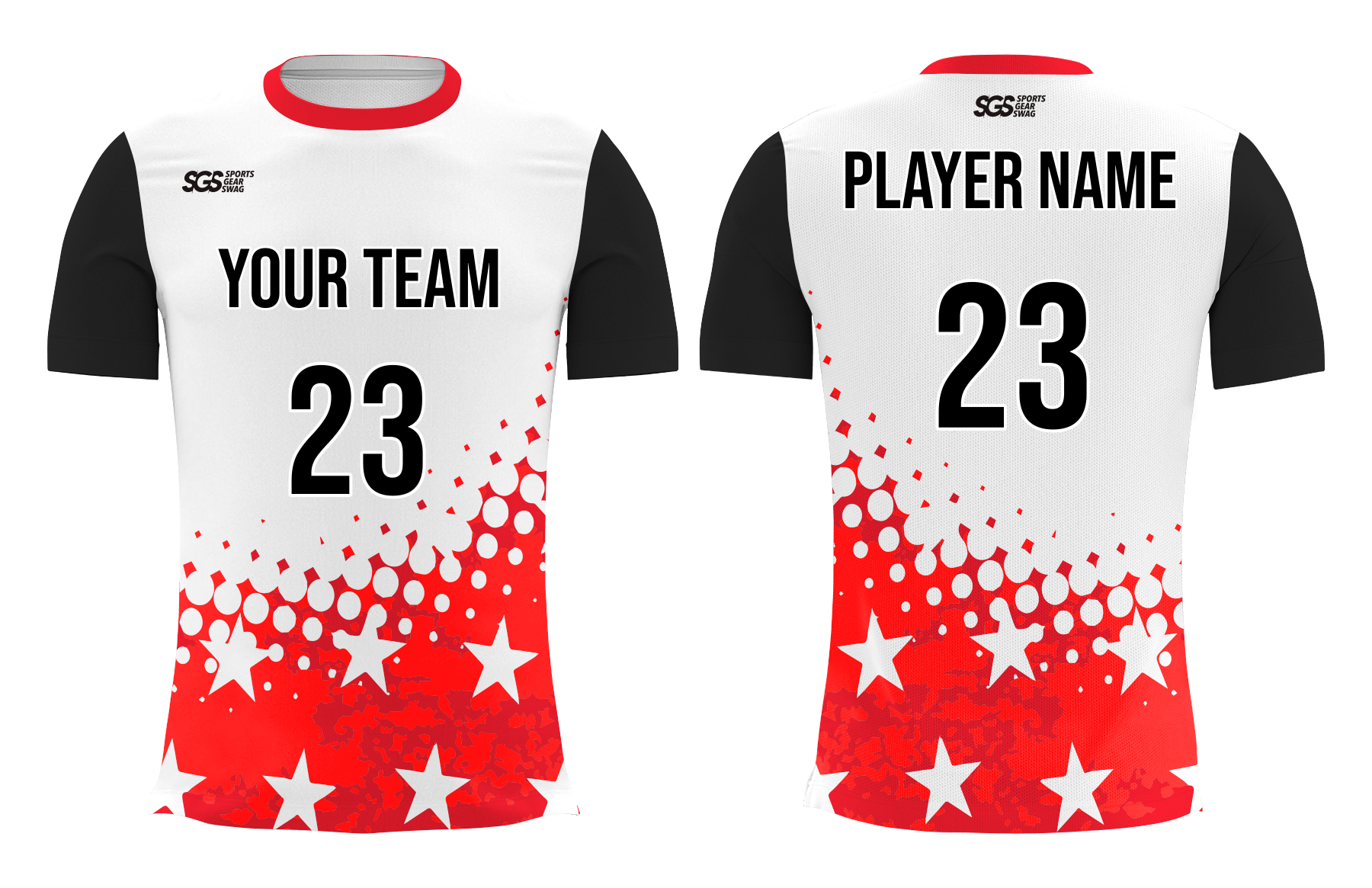 Custom bottom dots stars adult youth unisex volleyball jersey - Jersey