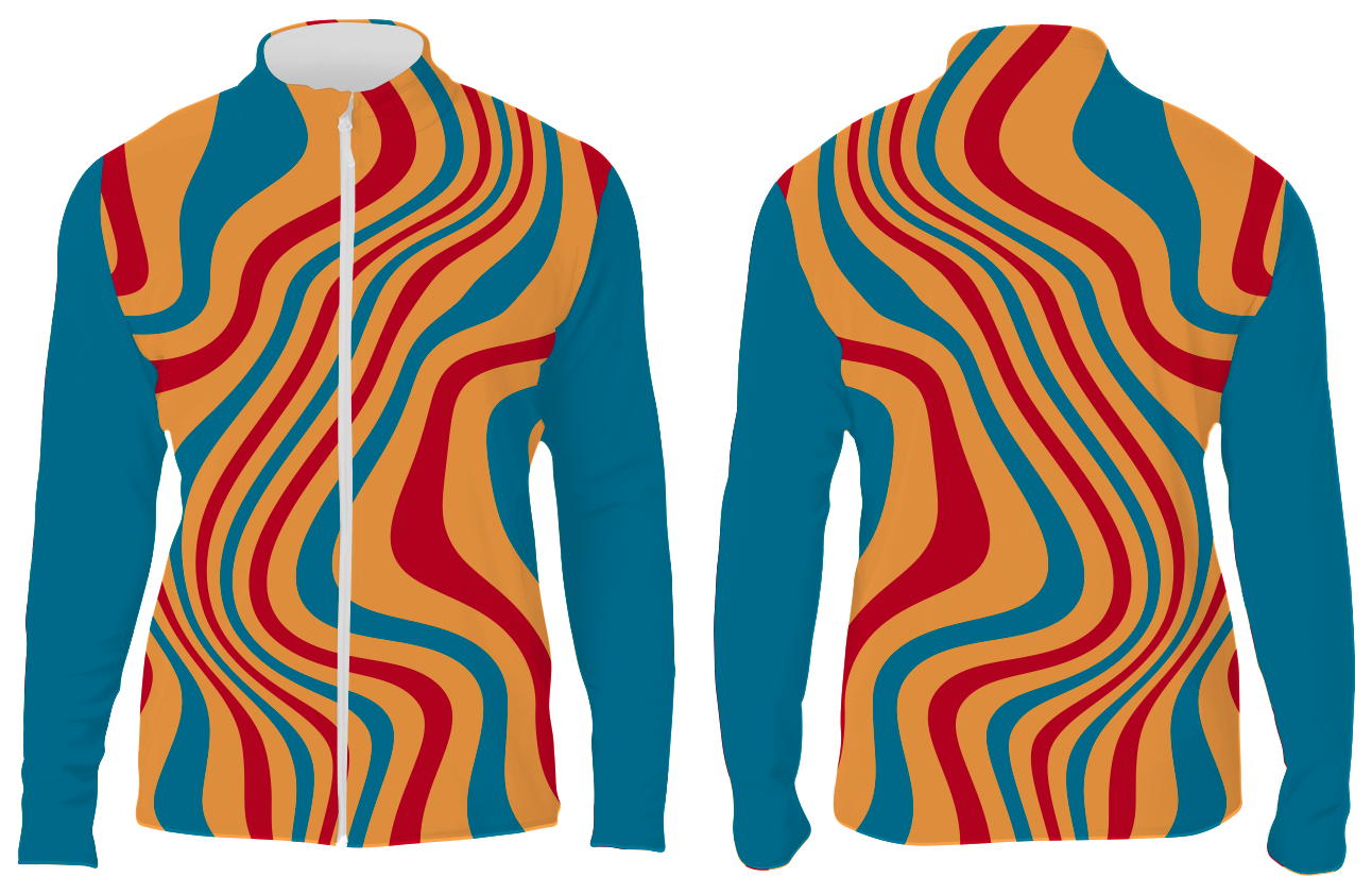 Custom top-to-bottom layers long sleeve adult youth unisex full zip jacket - Shirt-long-sleeve