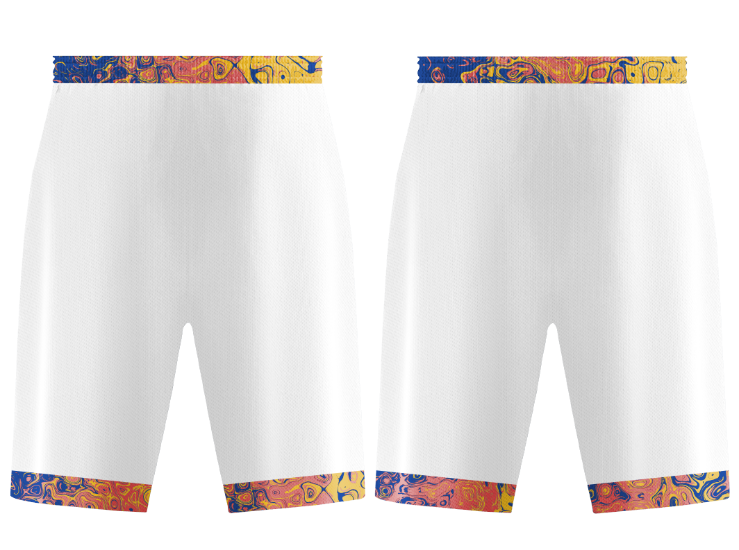 Custom adult youth unisex tennis shorts  sea plants design - Short
