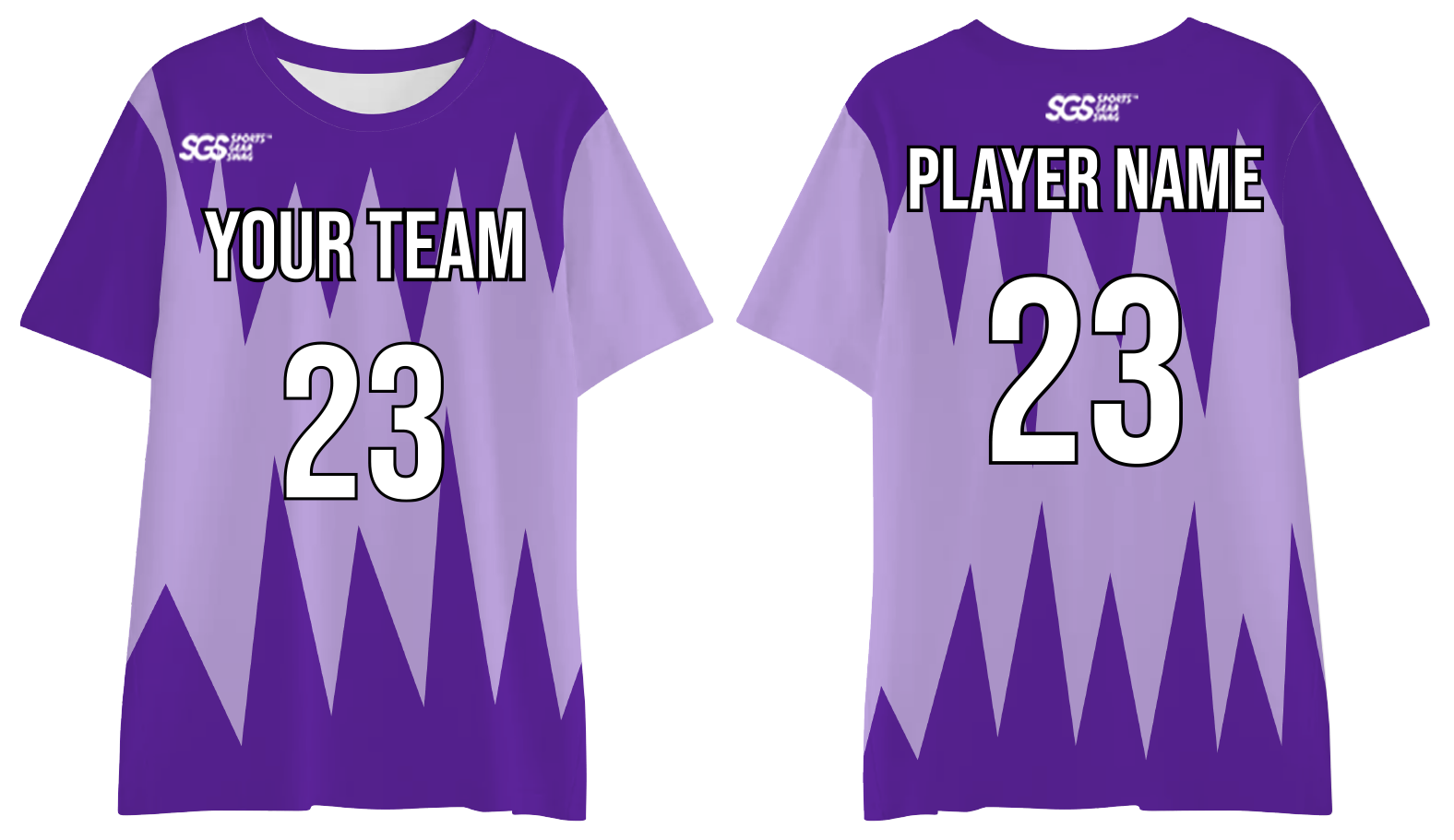 Custom moisture-wicking pointed adult youth unisex shirt - Jersey