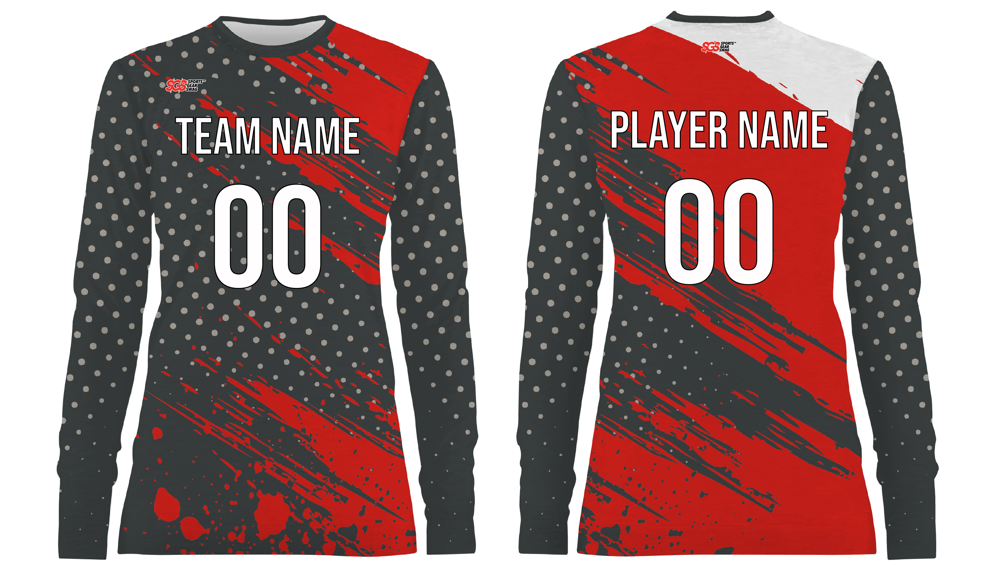 Custom dots adult youth unisex long sleeves soccer jerseys - Jersey