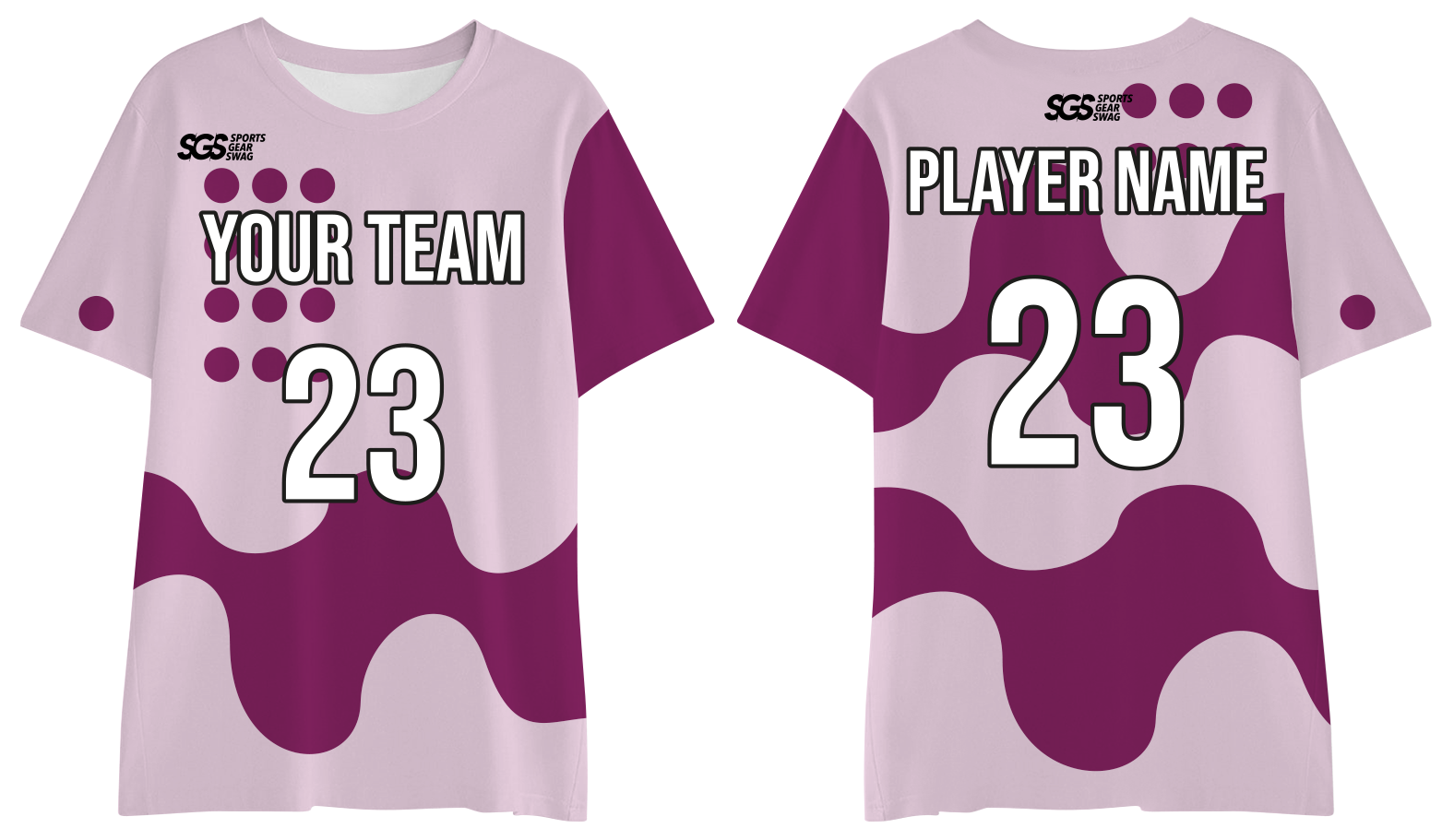 Custom moisture wicking  red violet adult youth unisex shirt - Jersey