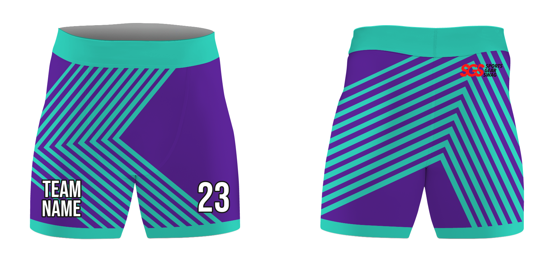 Custom compression dance shorts triangular lines - Dance-shorts