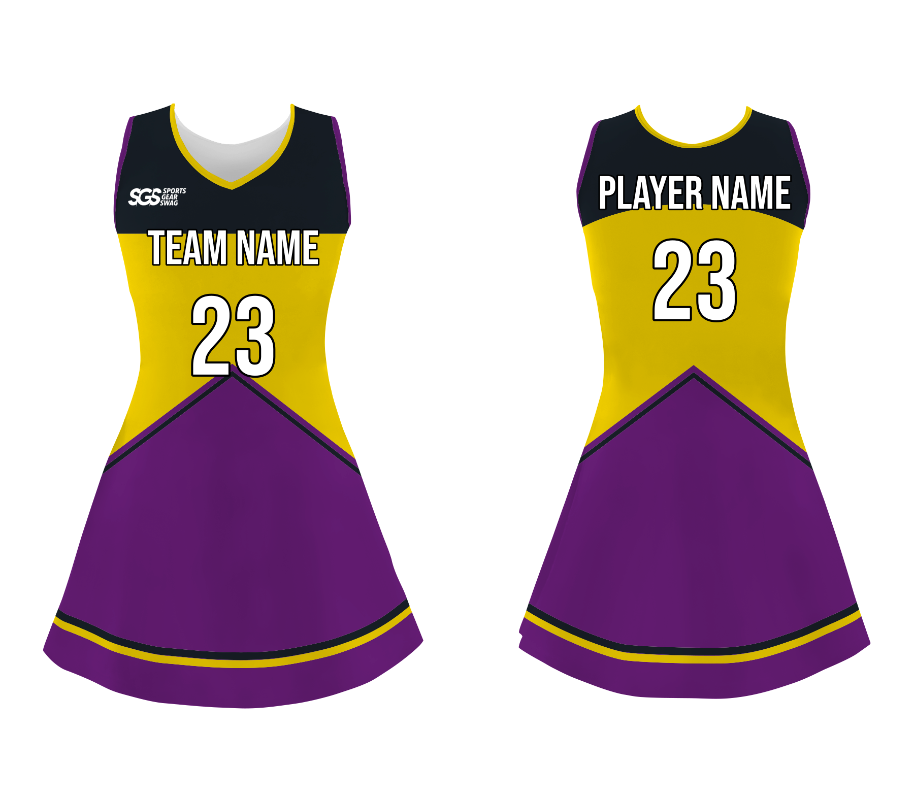 Custom purple adult youth unisex cheerleading dresses sleeveless jersey - Cheerleading-dress