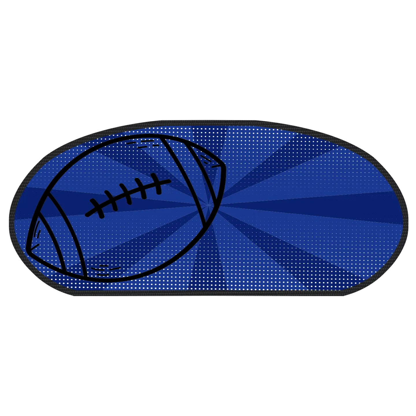 Custom popup banner oval football blue burst - Popup-banners