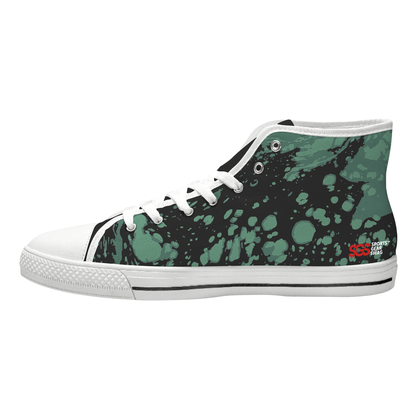 Custom high top canvas shoes white chromatic flux - High-top-shoes