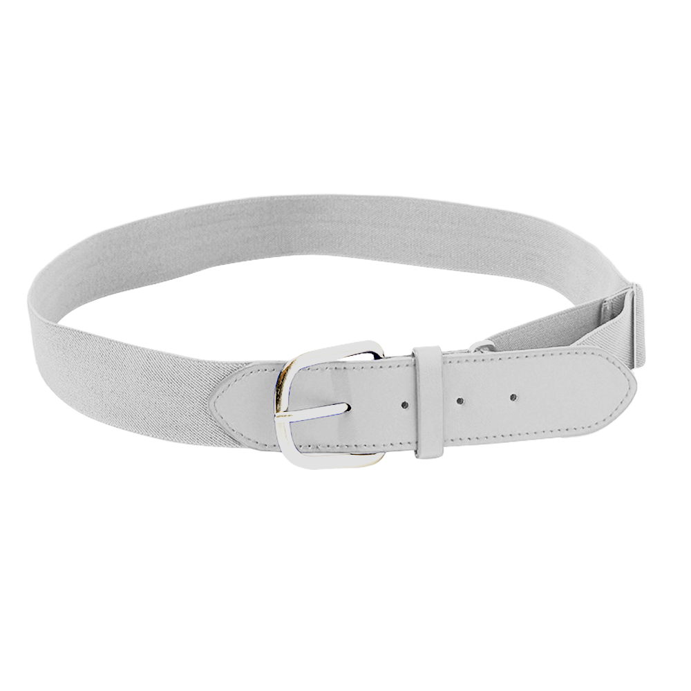 White adult youth unisex baseball leather belt - Baseball-belts