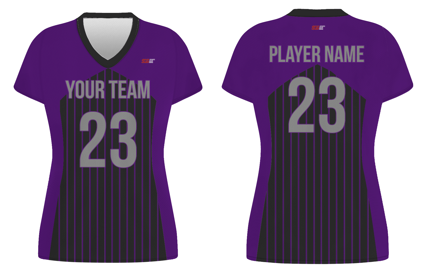 Custom vertical lines adult youth volleyball jersey - Jersey
