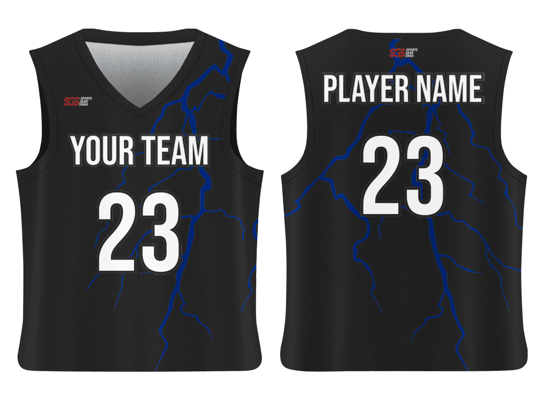 Custom Lightening Nature Adult Youth Unisex Wedding Jersey - Reversible Uniform - JERSEY