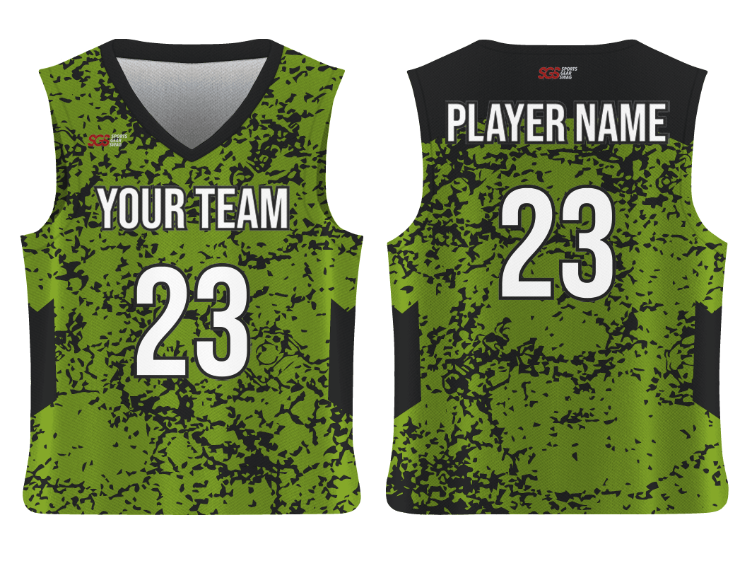 Custom side panel abstract adult youth unisex basketball jersey - reversible uniform - Jersey