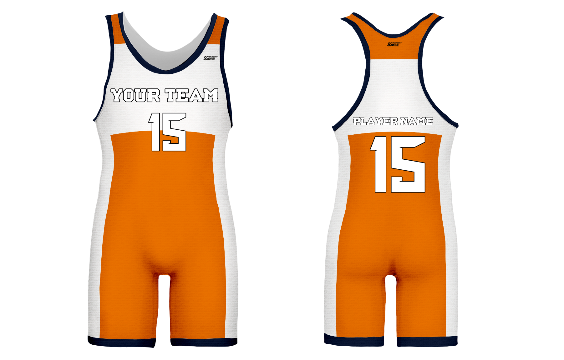 Custom orange frost adult youth unisex powerlifting singlets - Powerlifting-singlets