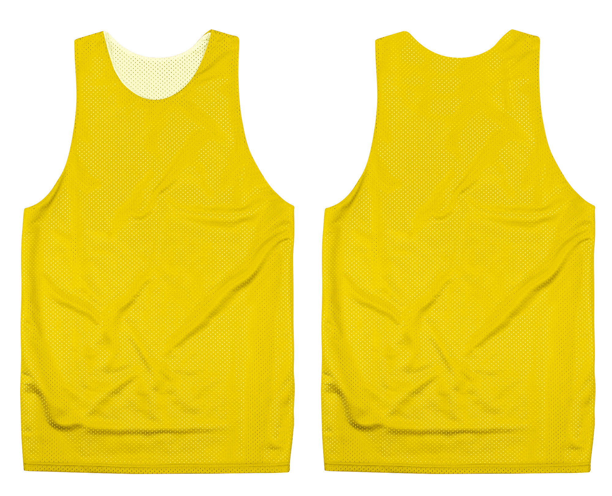 Custom yellow adult youth unisex pinnies - Pinnies