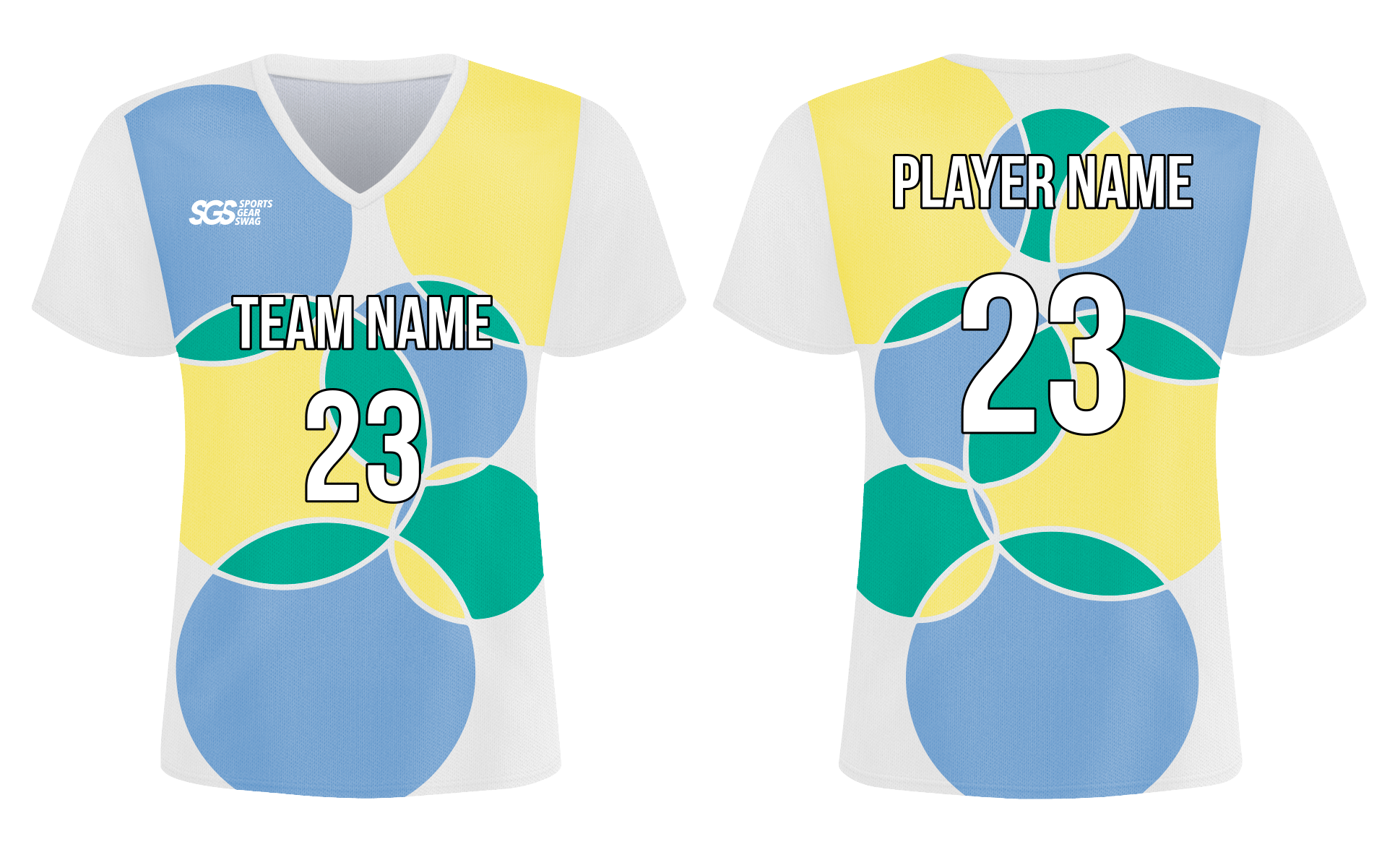 Custom circles shapes adult youth soccer jersey - Jersey