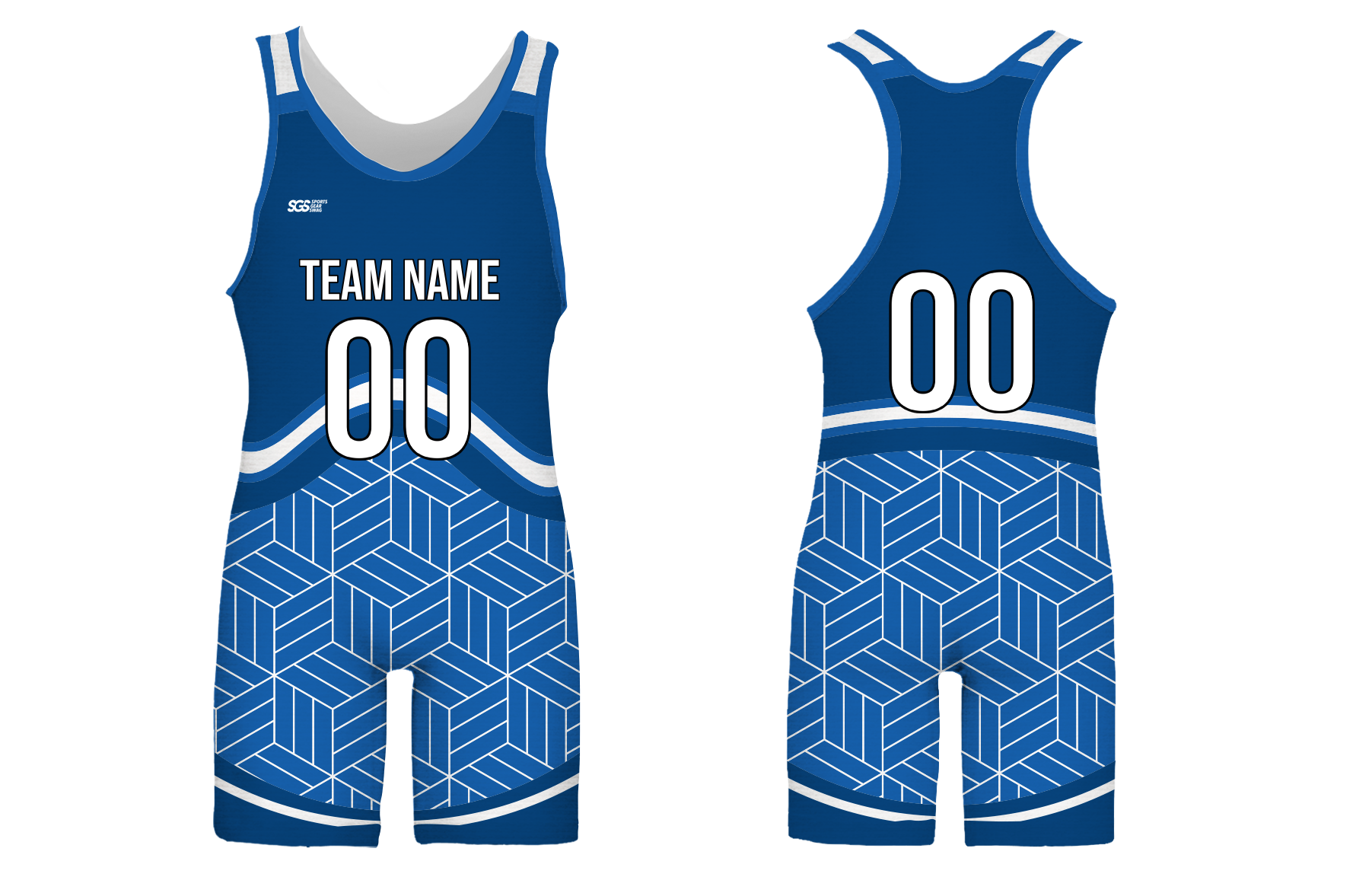 Custom adult youth unisex powerlifting suits abstract box - Powerlifting-singlets