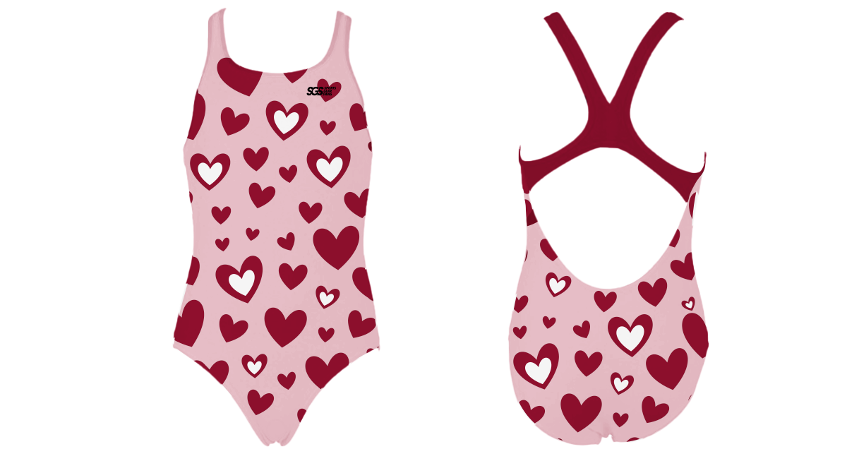 Custom youth standard bathing suit sweetheart splash - Swimming-bathing-suits