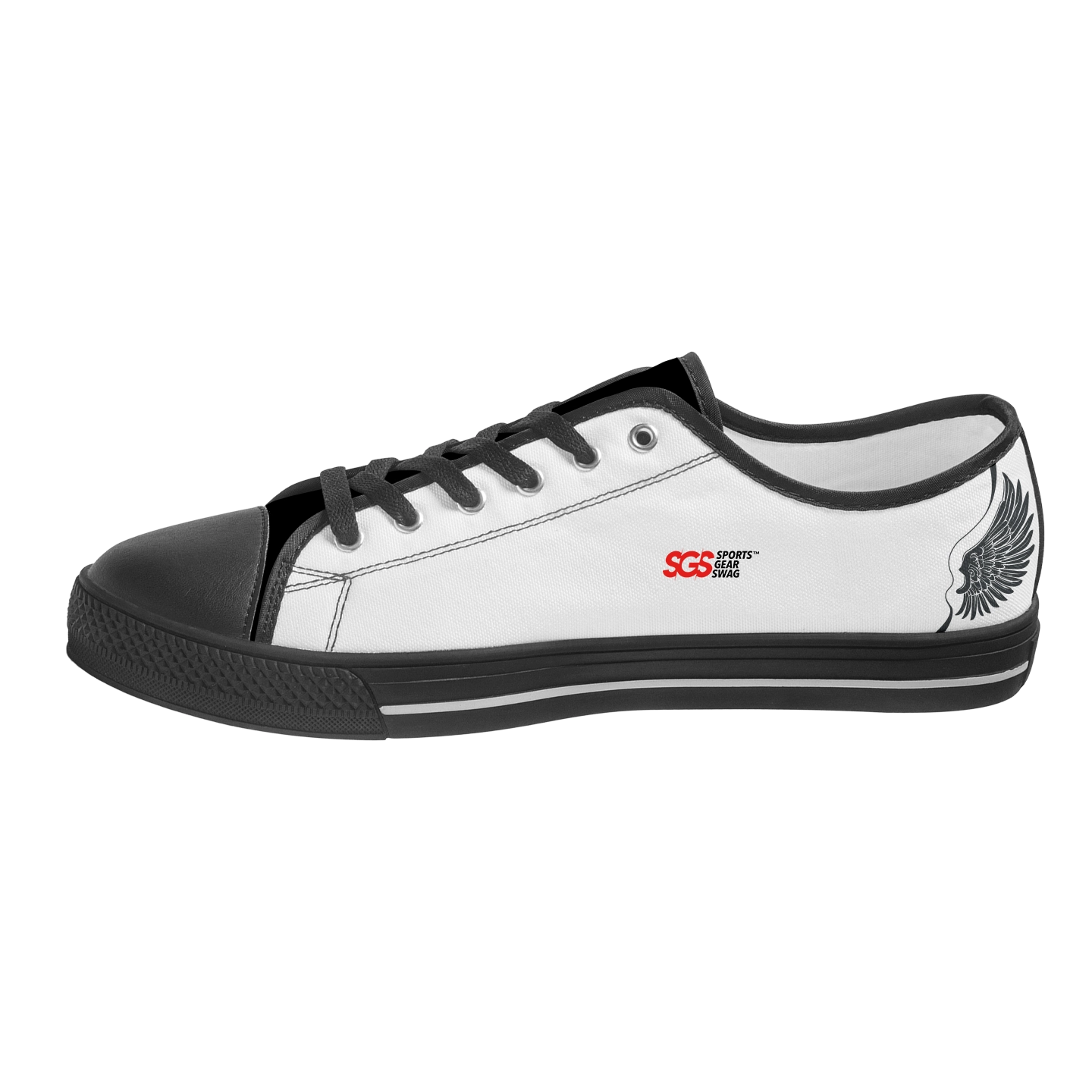 Custom low top canvas shoes black glide - Low-top-shoes