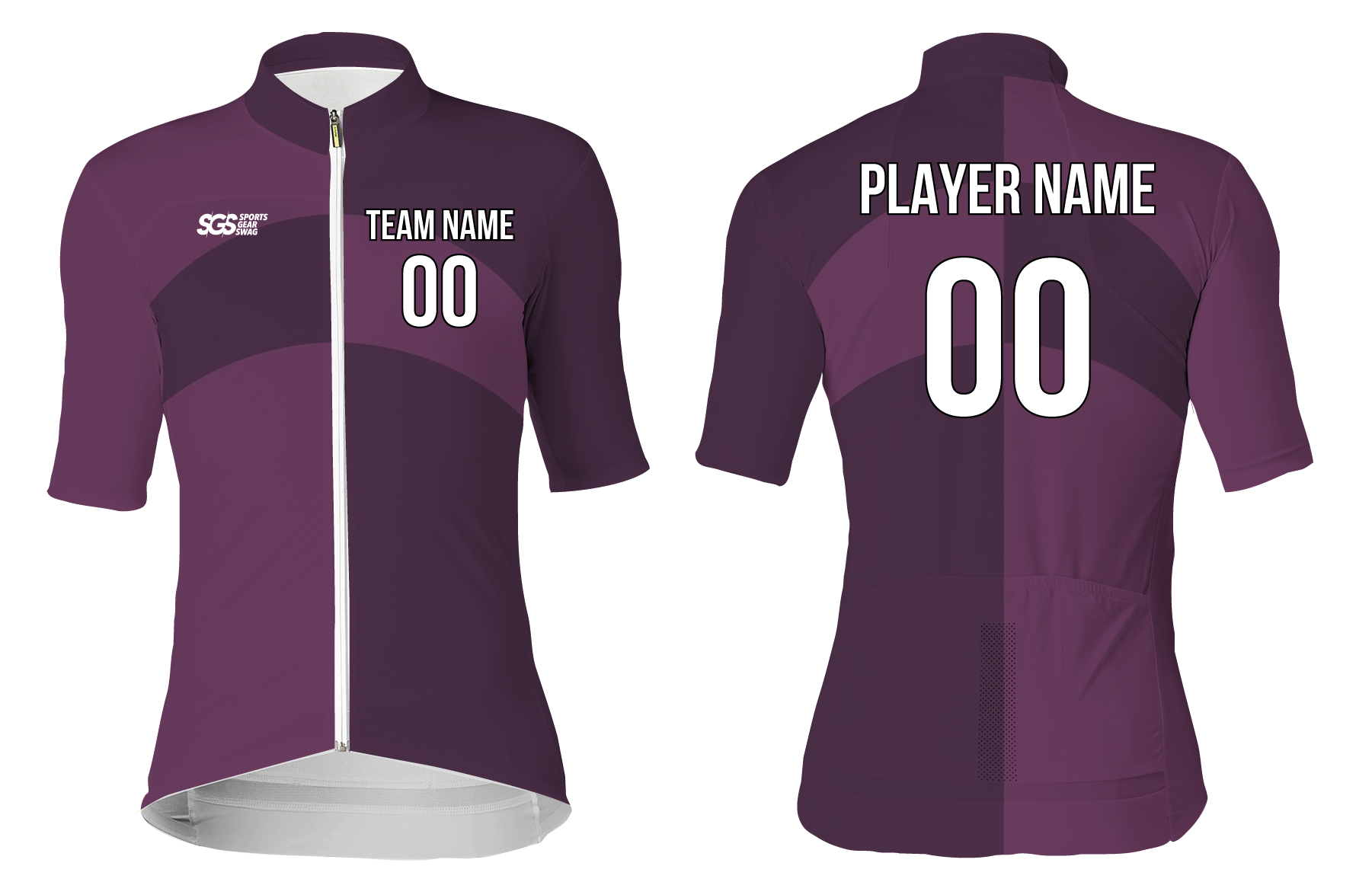 Custom cycling short sleeve adult youth unisex grape glide - Jersey